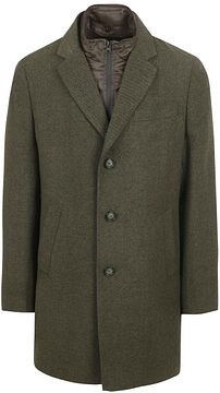 Manteau Vert Doublé Pour Homme Authentic Design - Taille 56, Excellent état, Style Classique