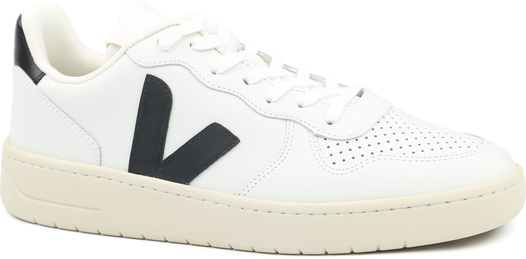 Veja Sneakers V-10 Zwart VI0220738-Extra White with Black kopen | Suitable