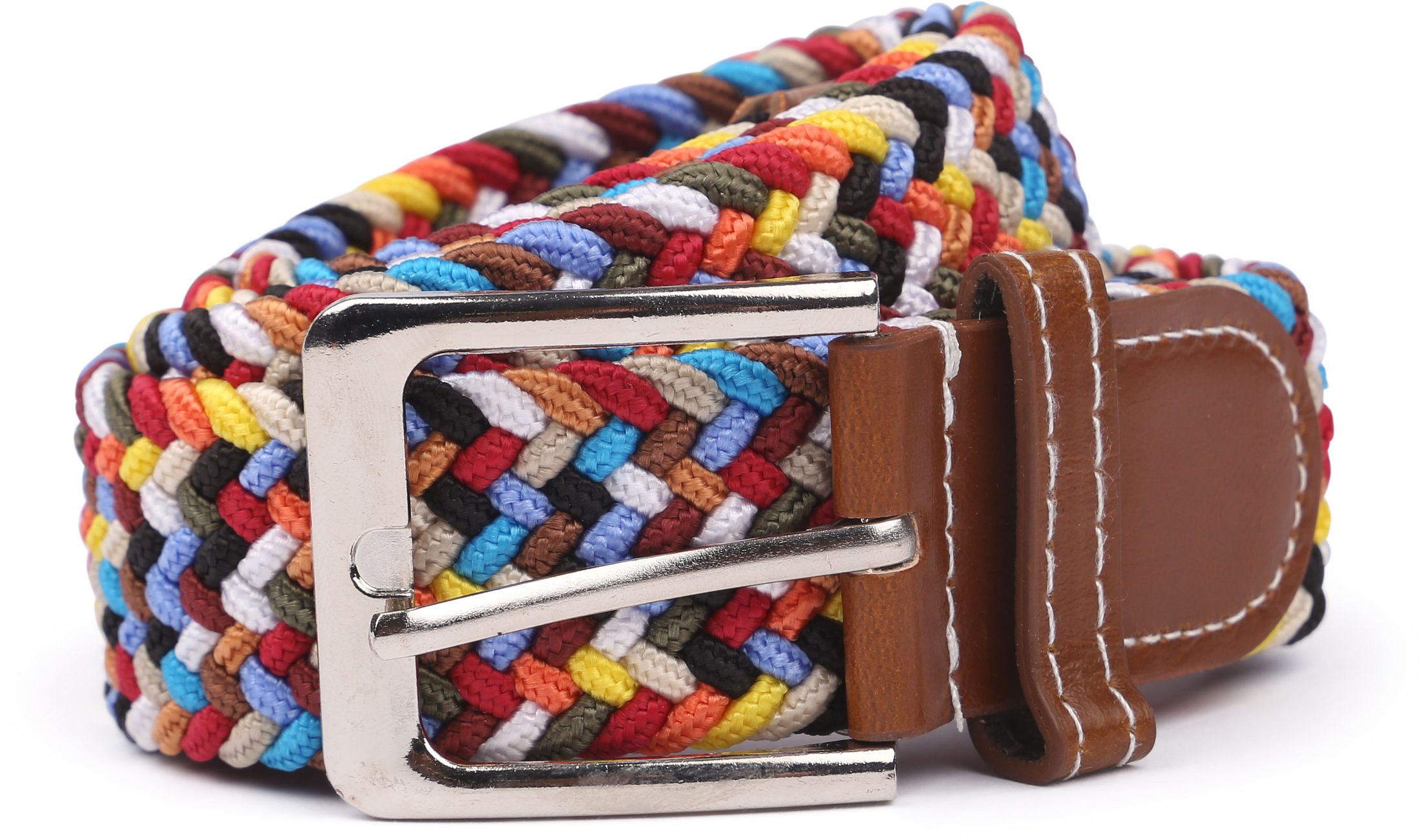 Suitable Geflochtener Gürtel Mehrfarbig kaufen | Riem Elastiek Mix Multi 10 col | Suitable