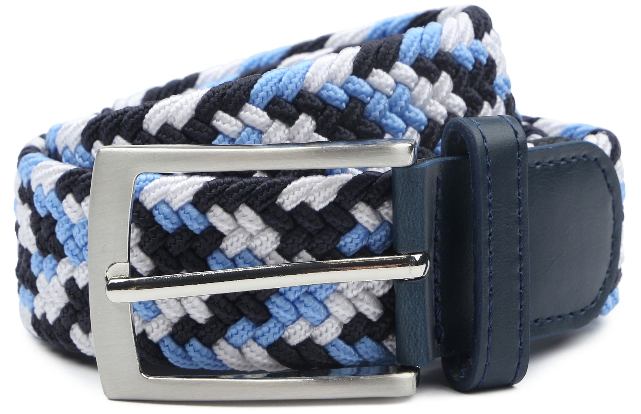 Suitable Ceinture tissée Marine Bleu commander en ligne | BE-HJEB-Twotoneblue | Suitable Luxembourg