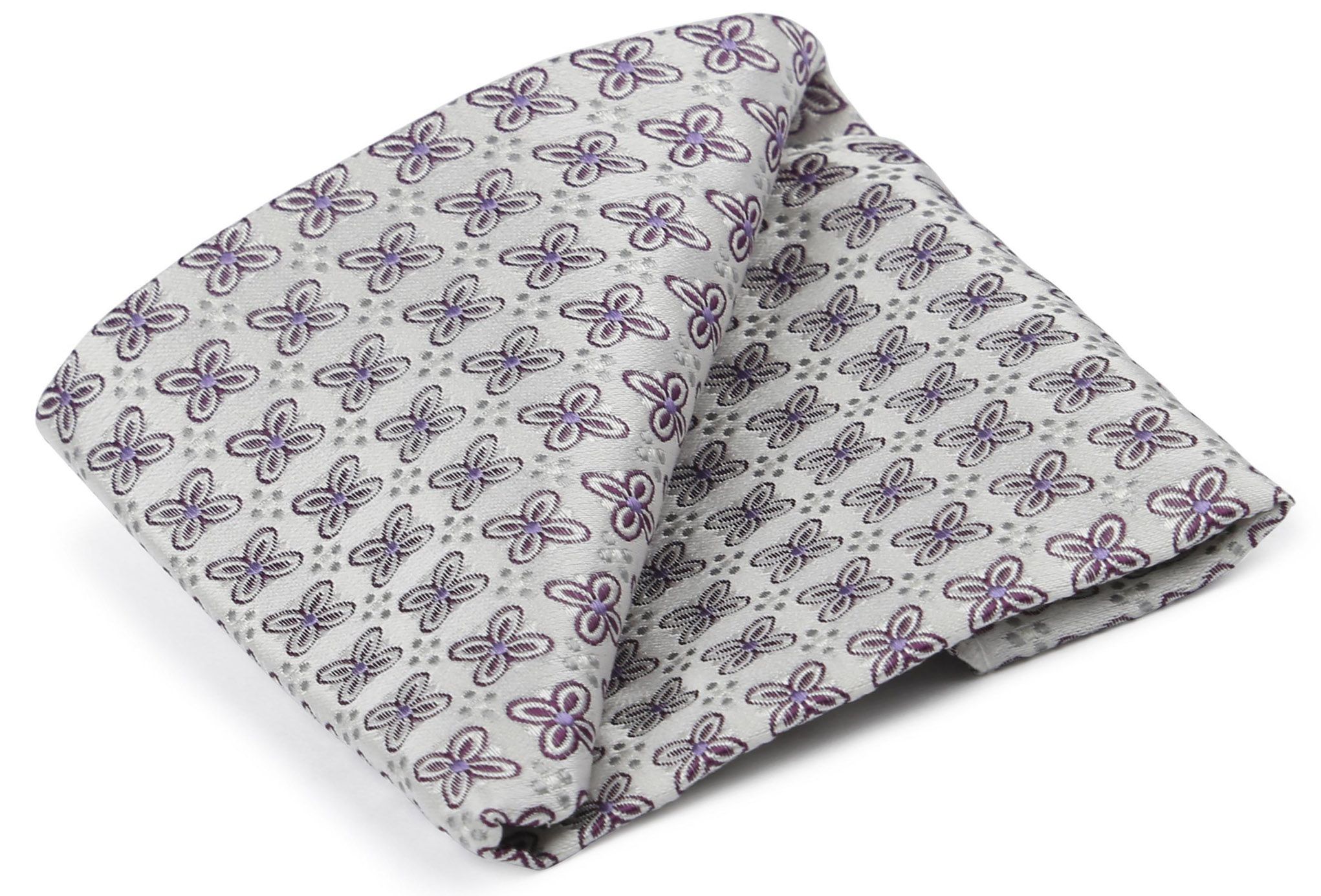 Suitable Silk Necktie Flowes White order online | PO25-03 | Suitable Hungary