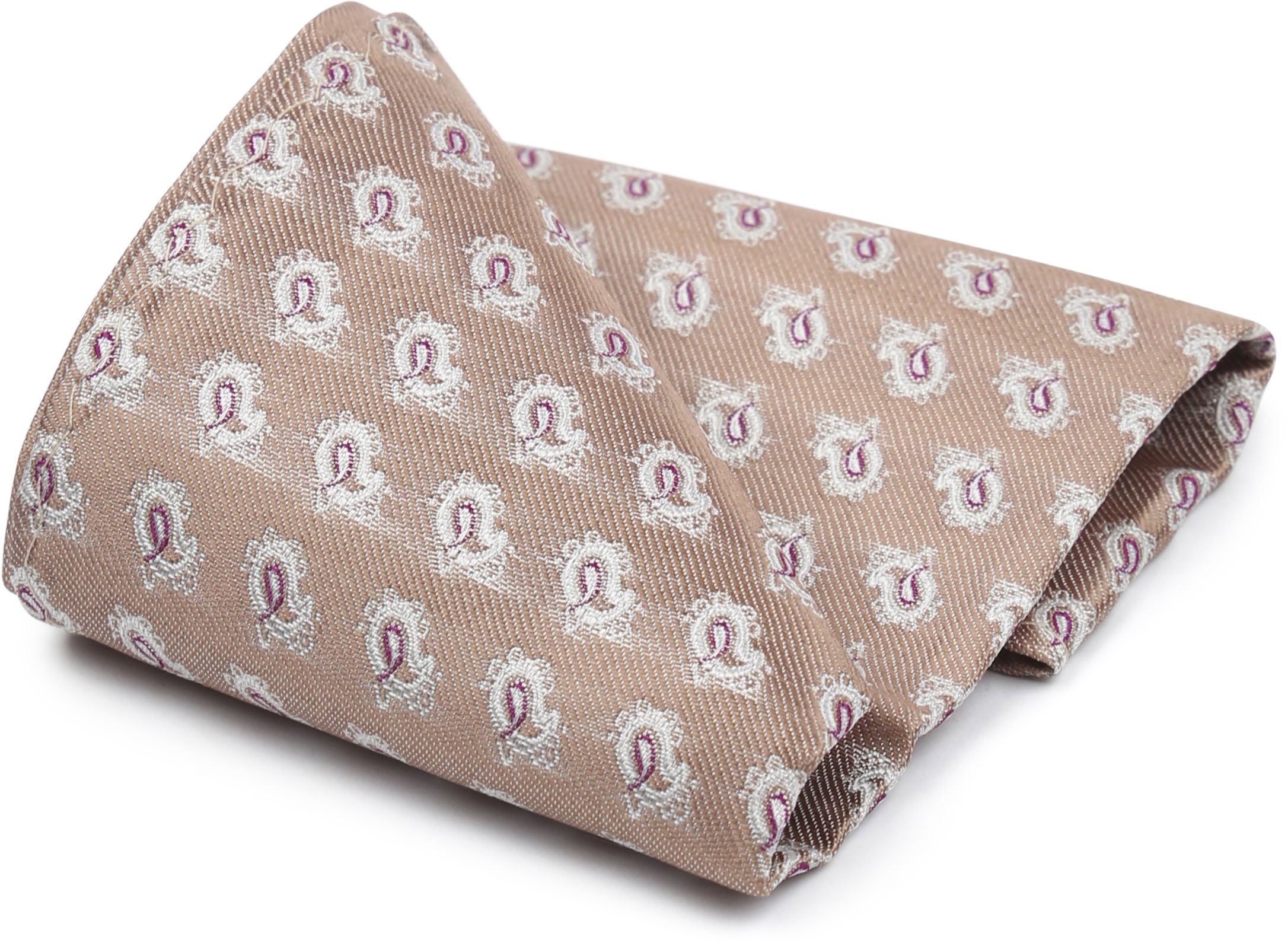 Køb Suitable silketørklæde beige print PO24-05 | Suitable