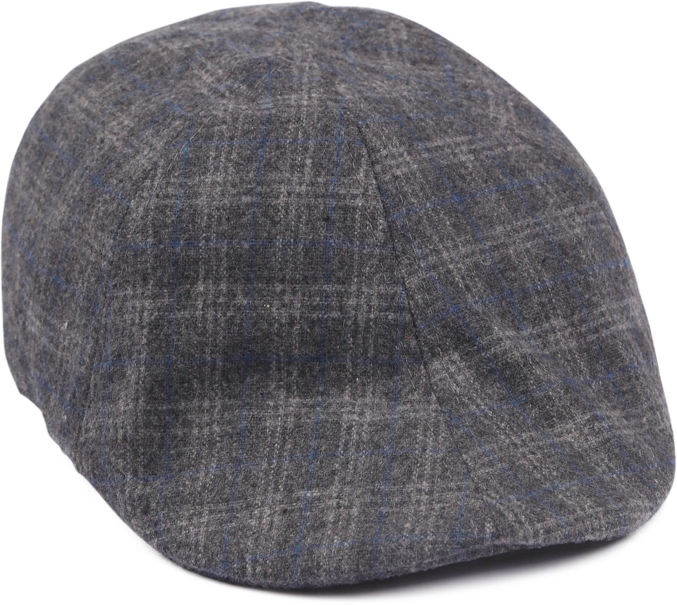Suitable Peaky Cap Woven Check Grijs 000436-50002 Grey