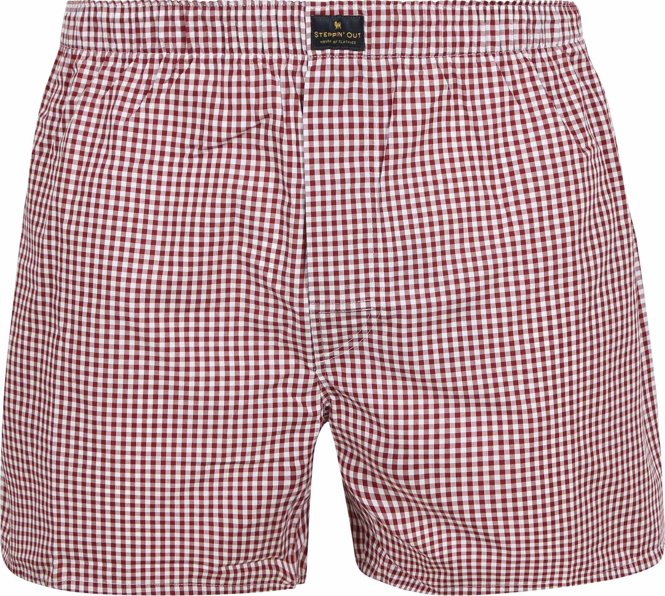 Steppin' Out Boxershort Vichy Rood BOX-STEPP-12 kopen | Suitable
