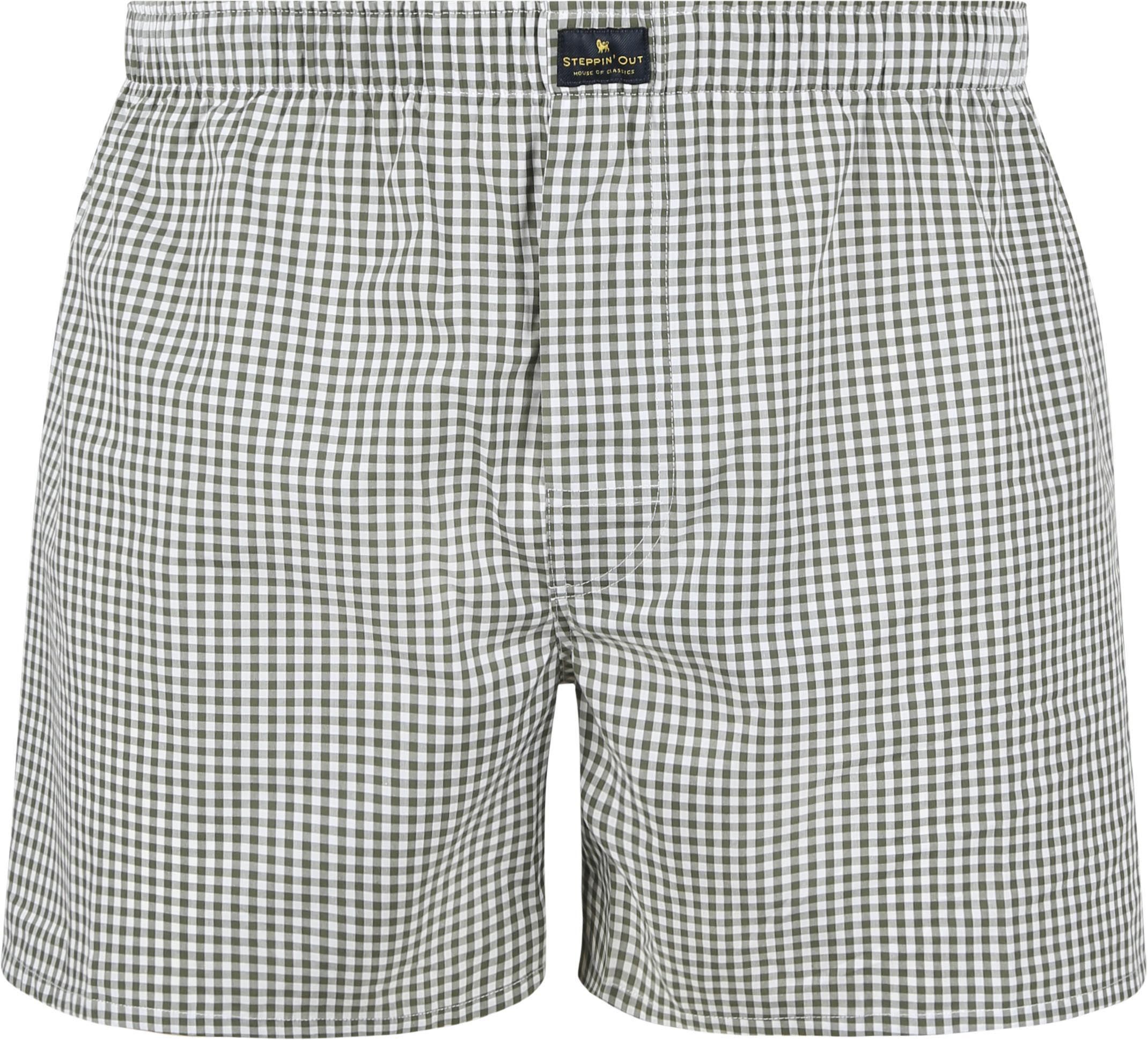 Steppin' Out Boxershorts Vichyrutig Grön Storlek M