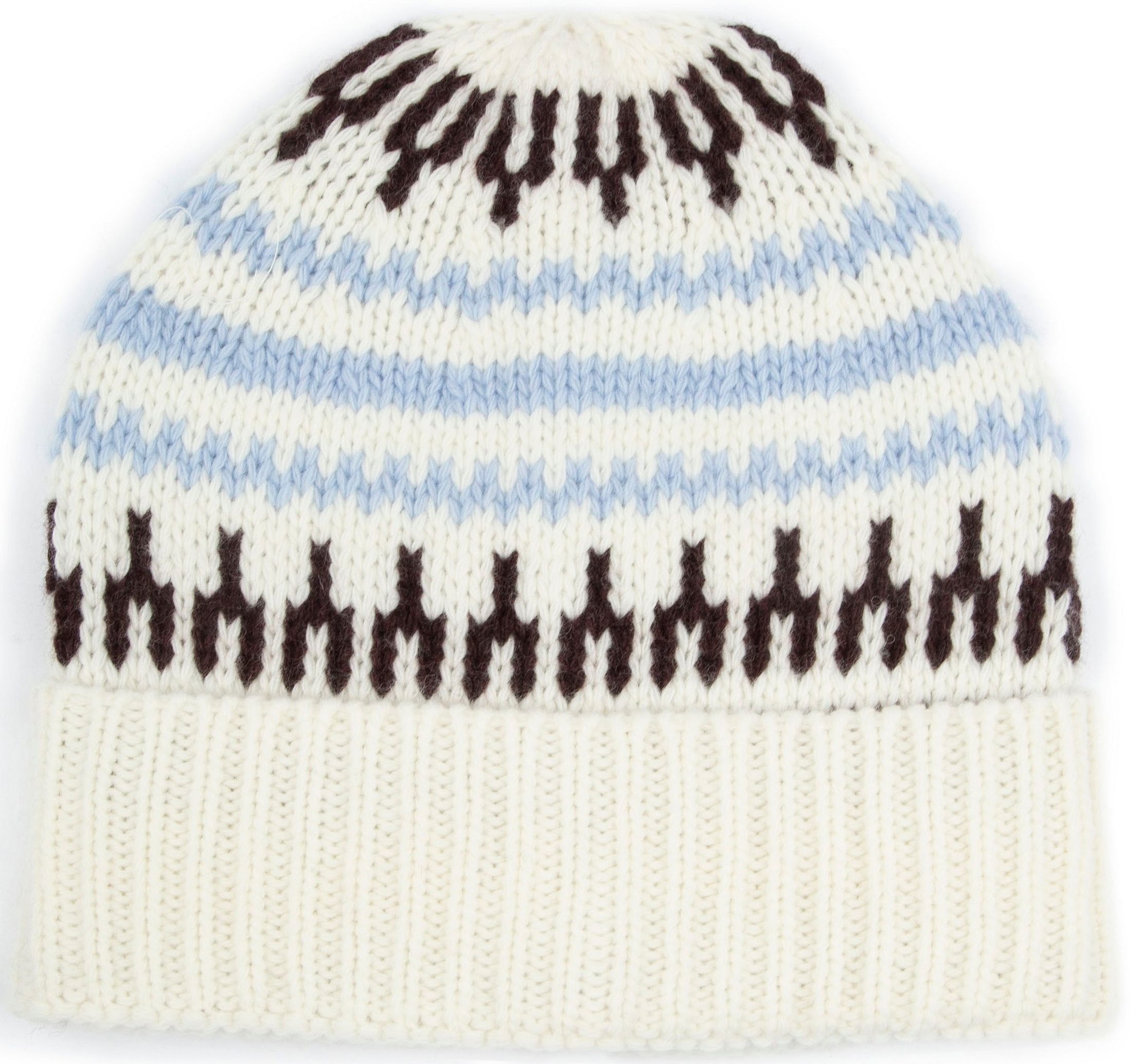 KnowledgeCotton Apparel Cappelli invernali e berretti Bianco sporco 4210013-8020 White stripe 