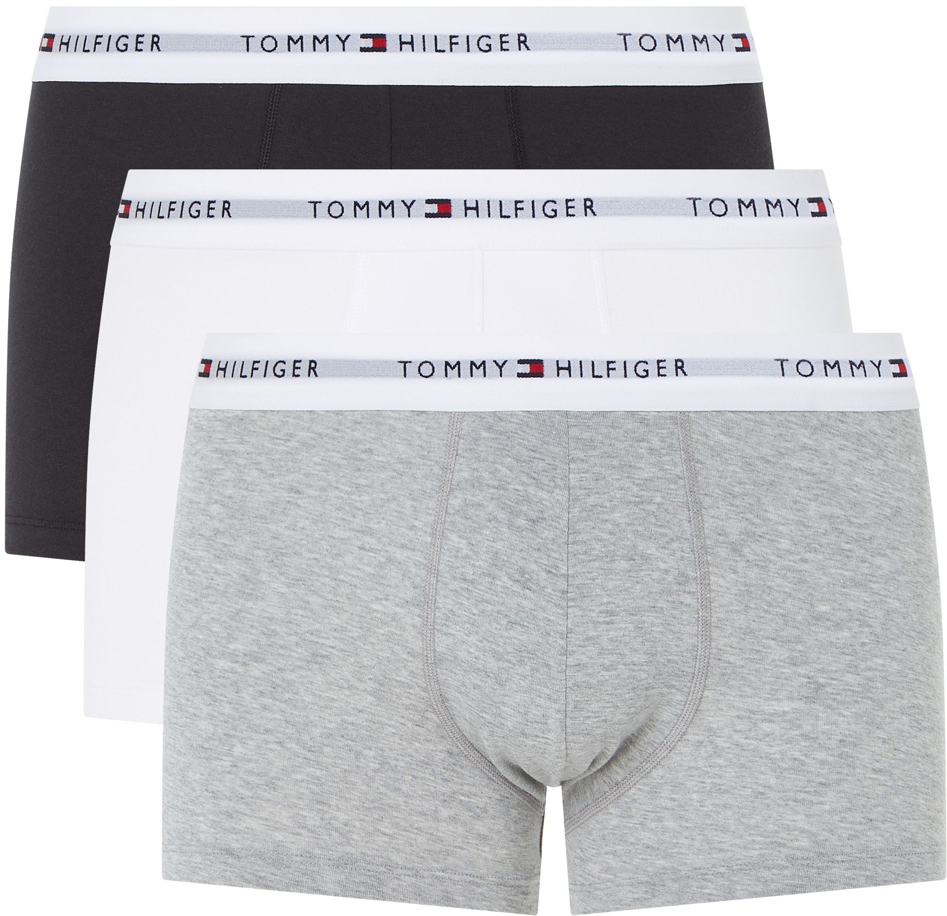 Tommy Hilfiger Boxer Trunk 3-Pack Svart/Vit/Grå UM0UM02761-0UC köp | Suitable