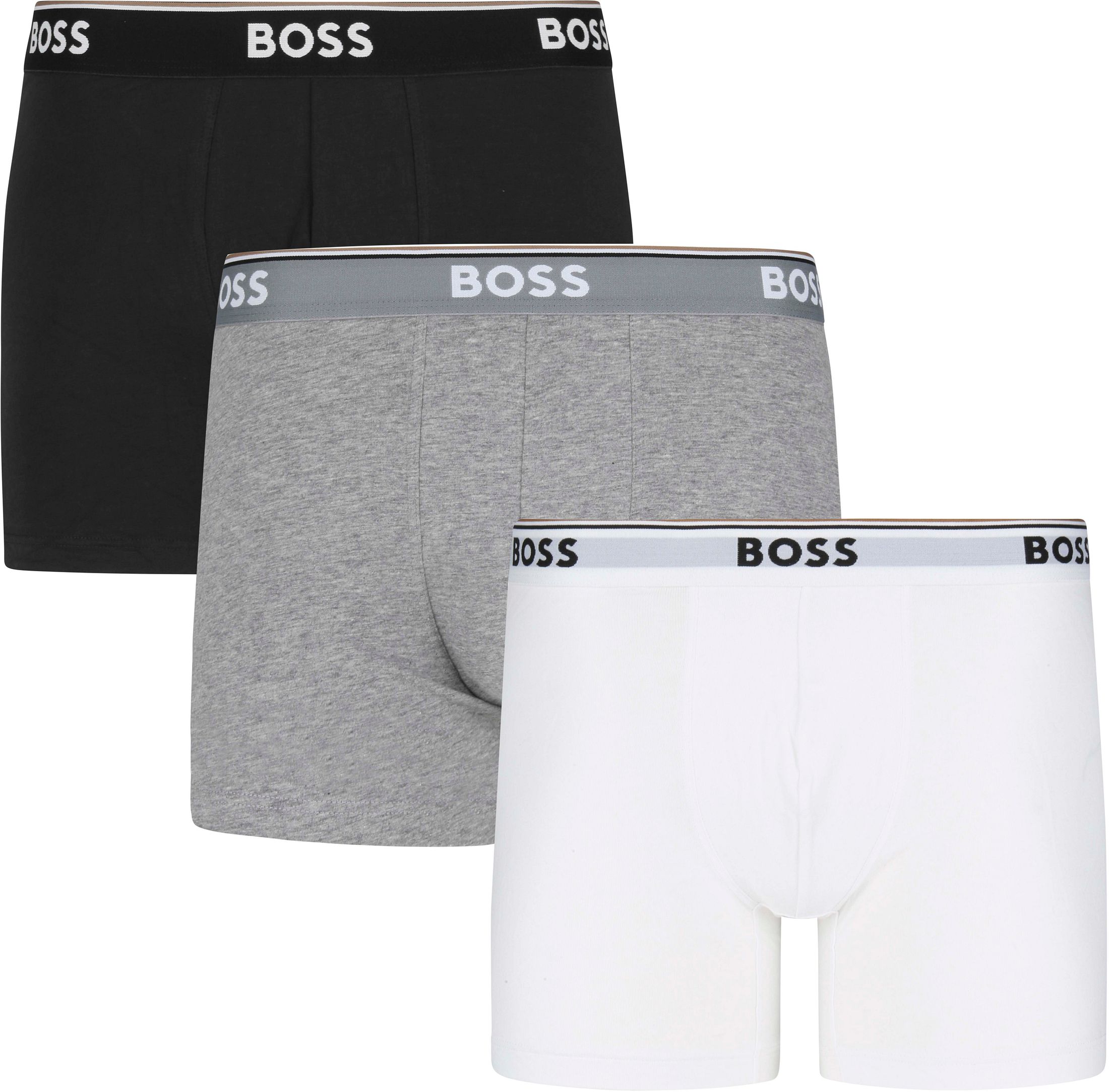 BOSS Bokserka Szary 50475282-999 3-pack