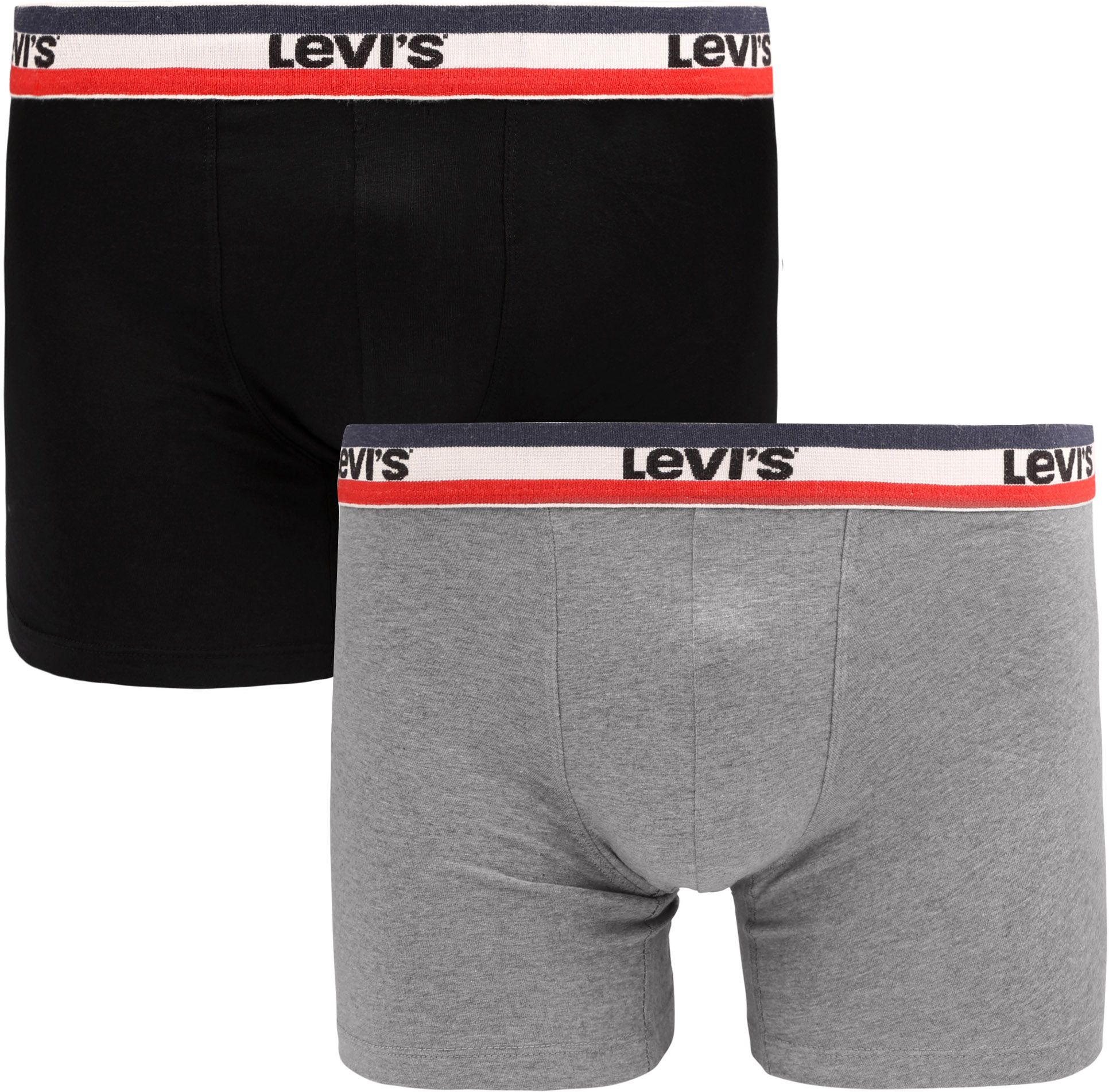 Levi's Korte Boxershorts 2-Pakke Svart Grå 701223908-003 kjøp | Suitable