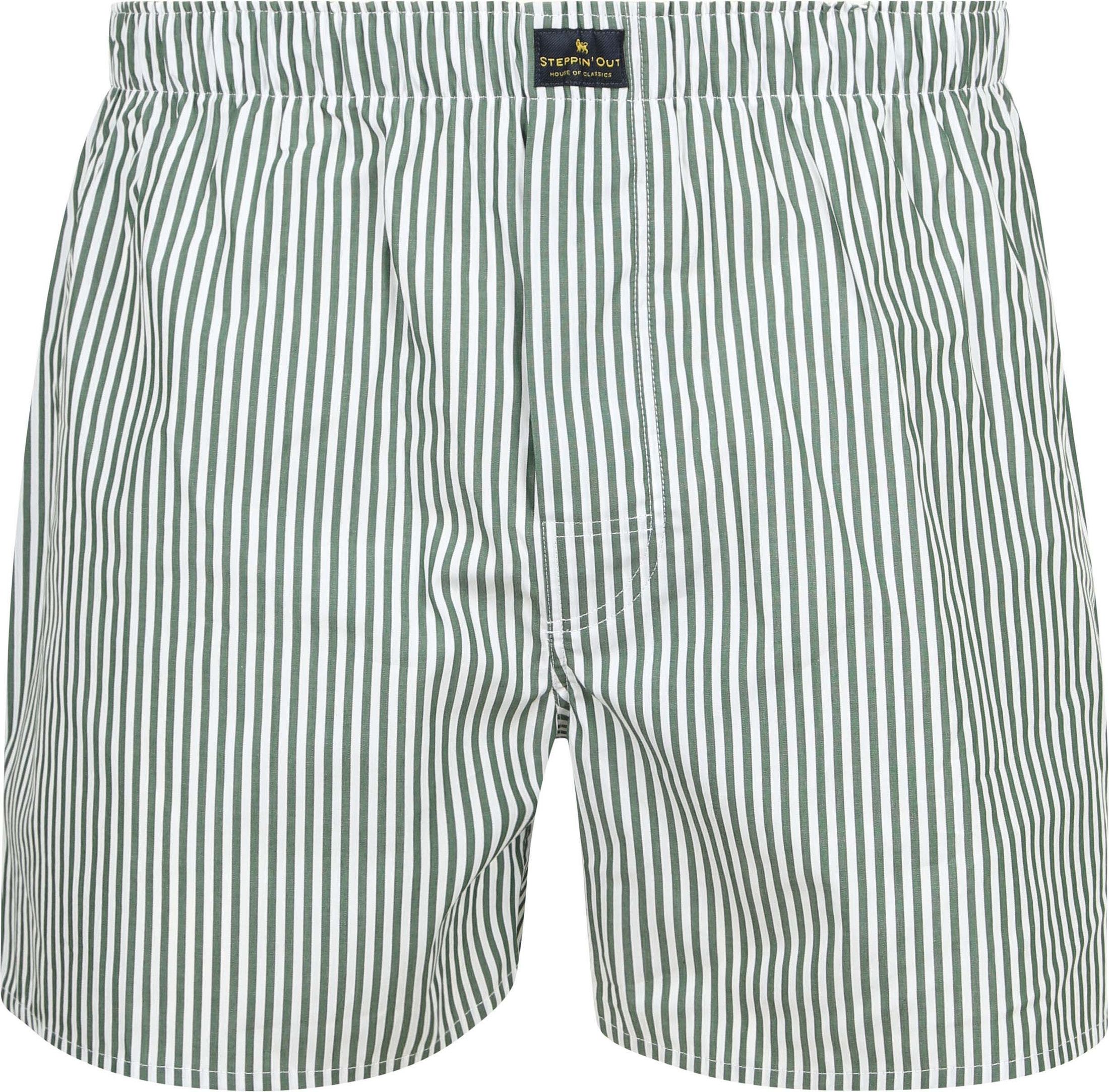 Steppin' Out Boxershort Stripe Vert  BOX-STEPP-18 commander en ligne | Suitable