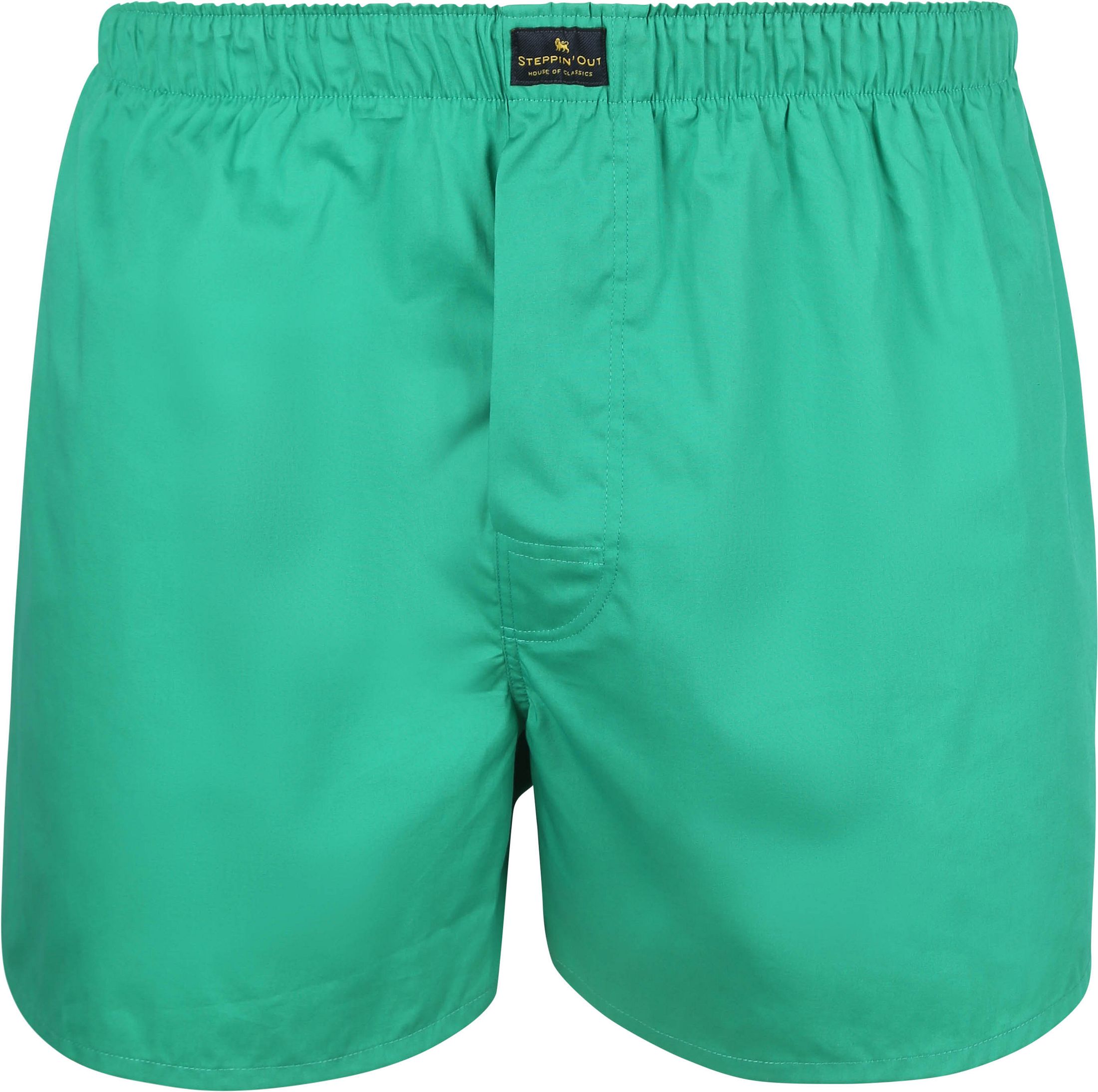 Steppin' Out Boxershorts Racing Green Poplin BOX-STEPP-05