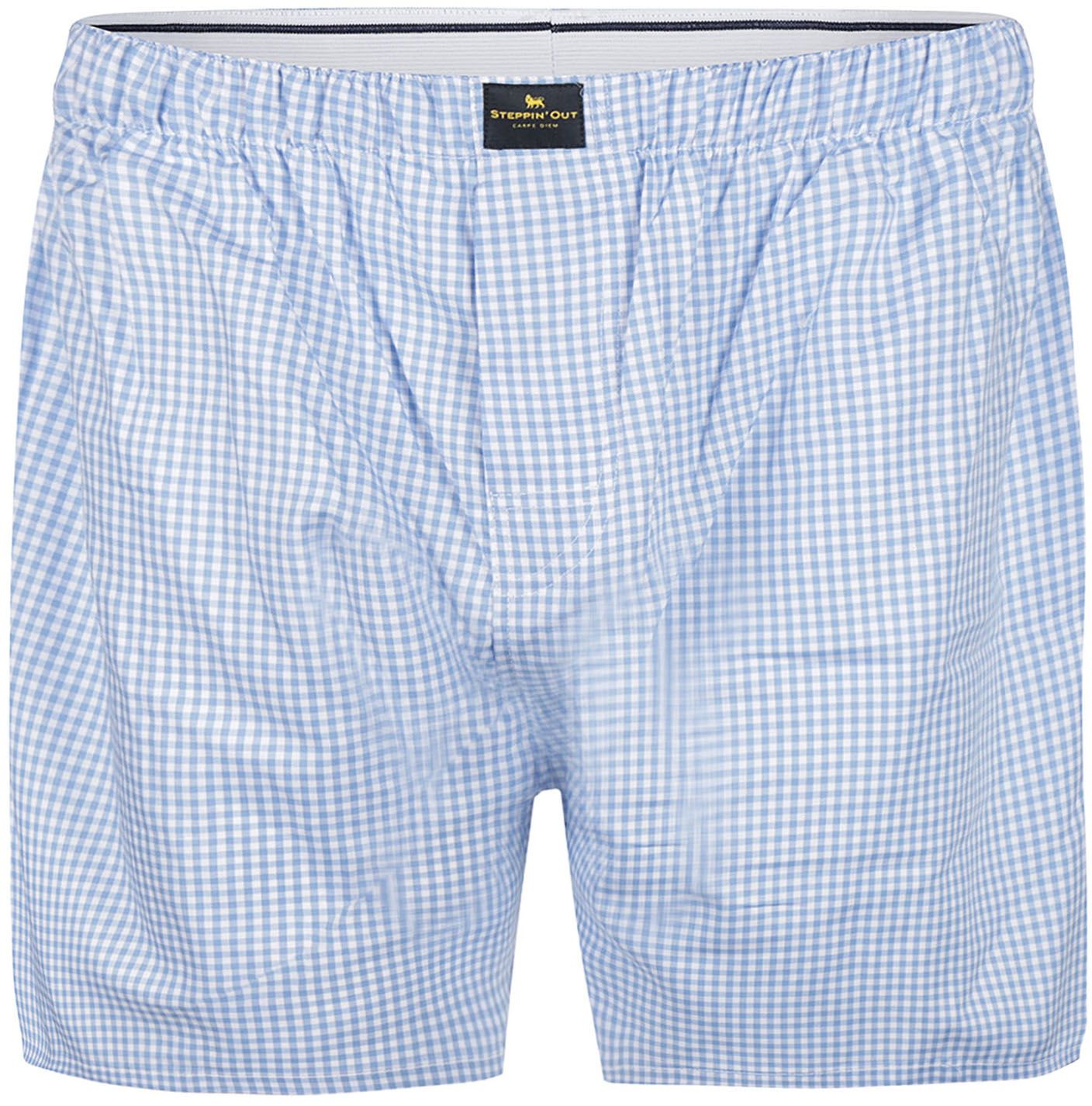 Steppin' Out Boxer Vichy Blauw BOX-STEPP-08 kopen | Suitable