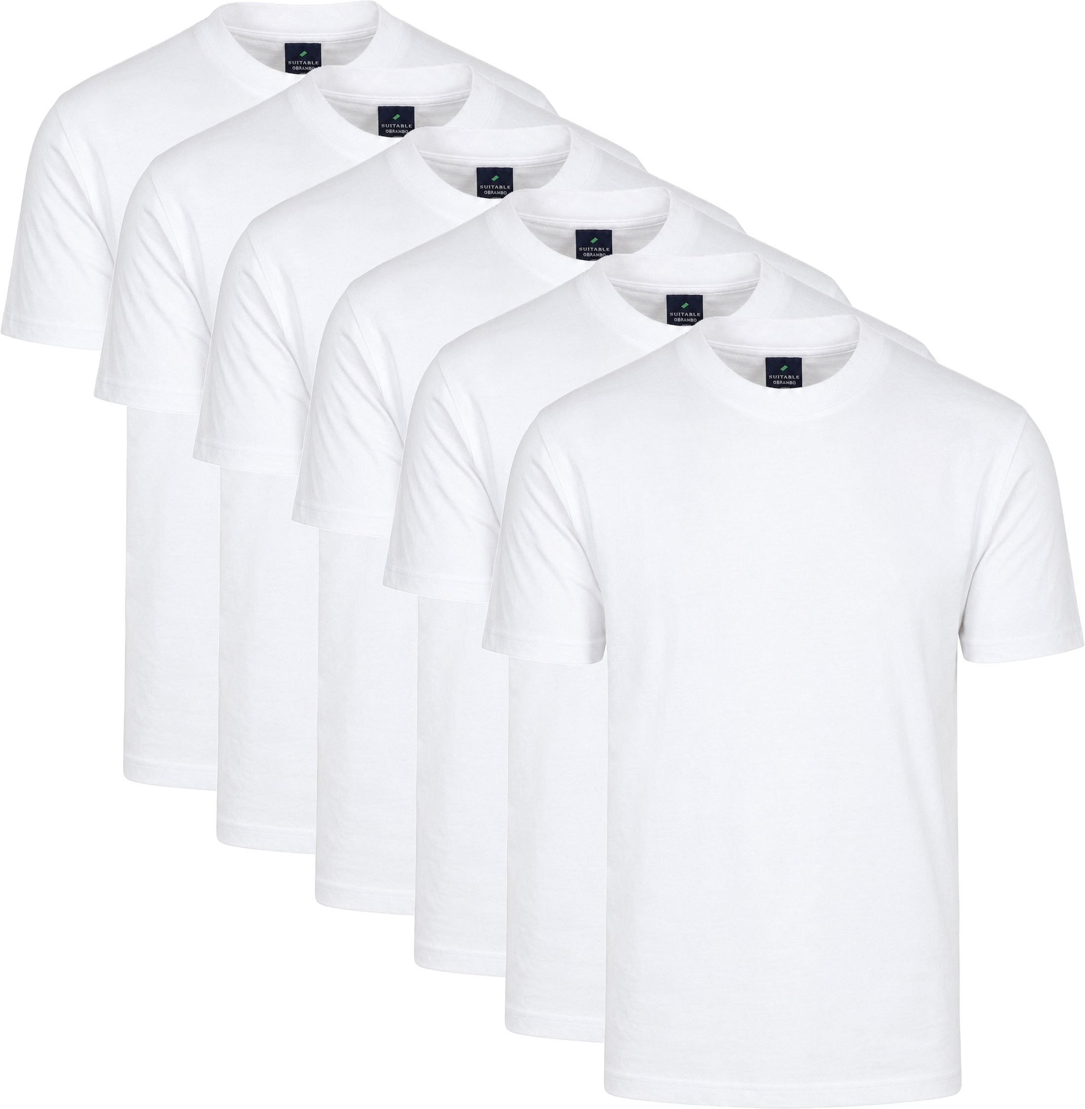 T-shirt Suitable Obrambo bianca confezione da 6 pezzi 3130-2 OBRAMBO white