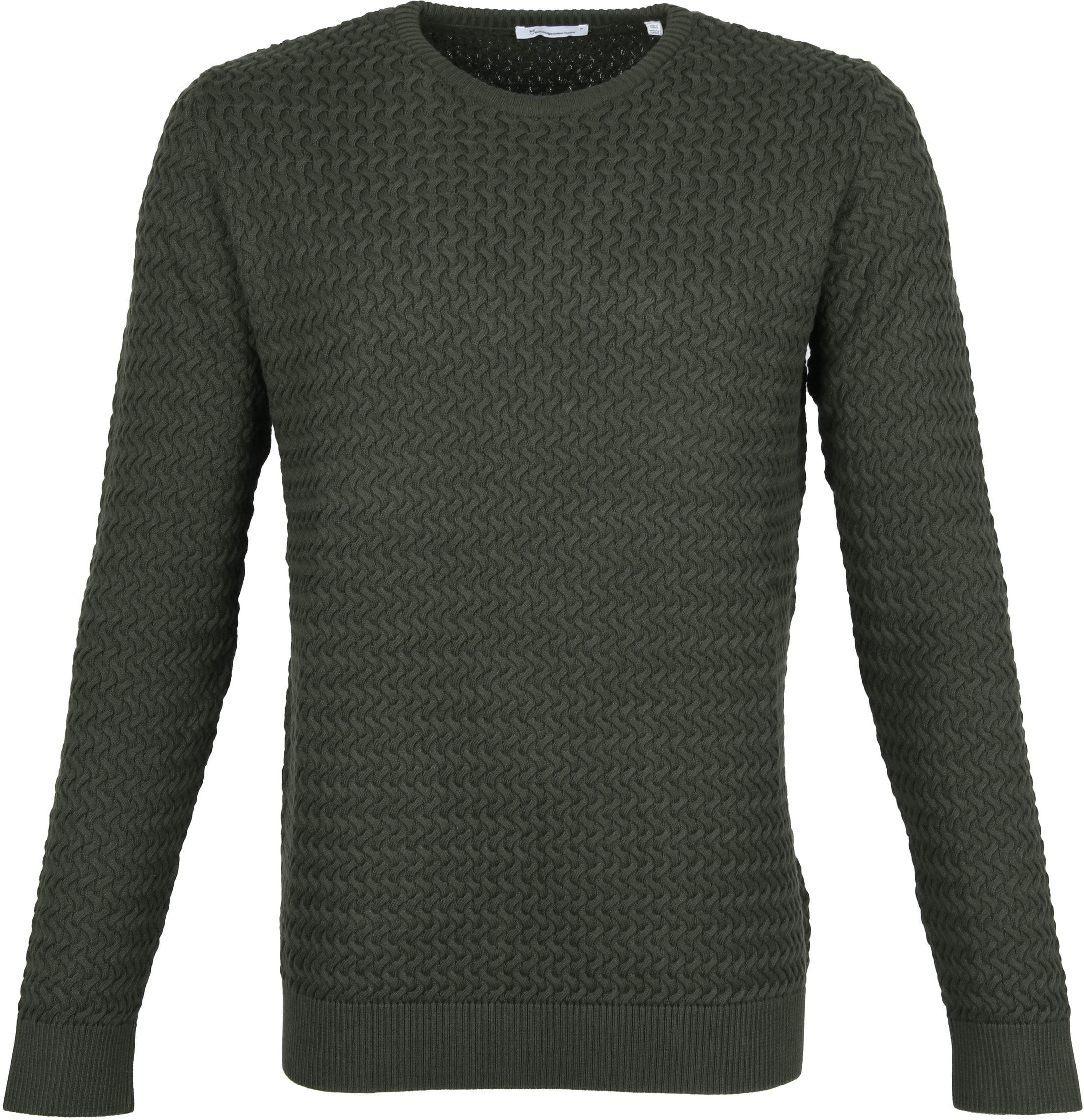 KnowledgeCotton Apparel Field Trui Donkergroen 80575-1090 kopen | Suitable