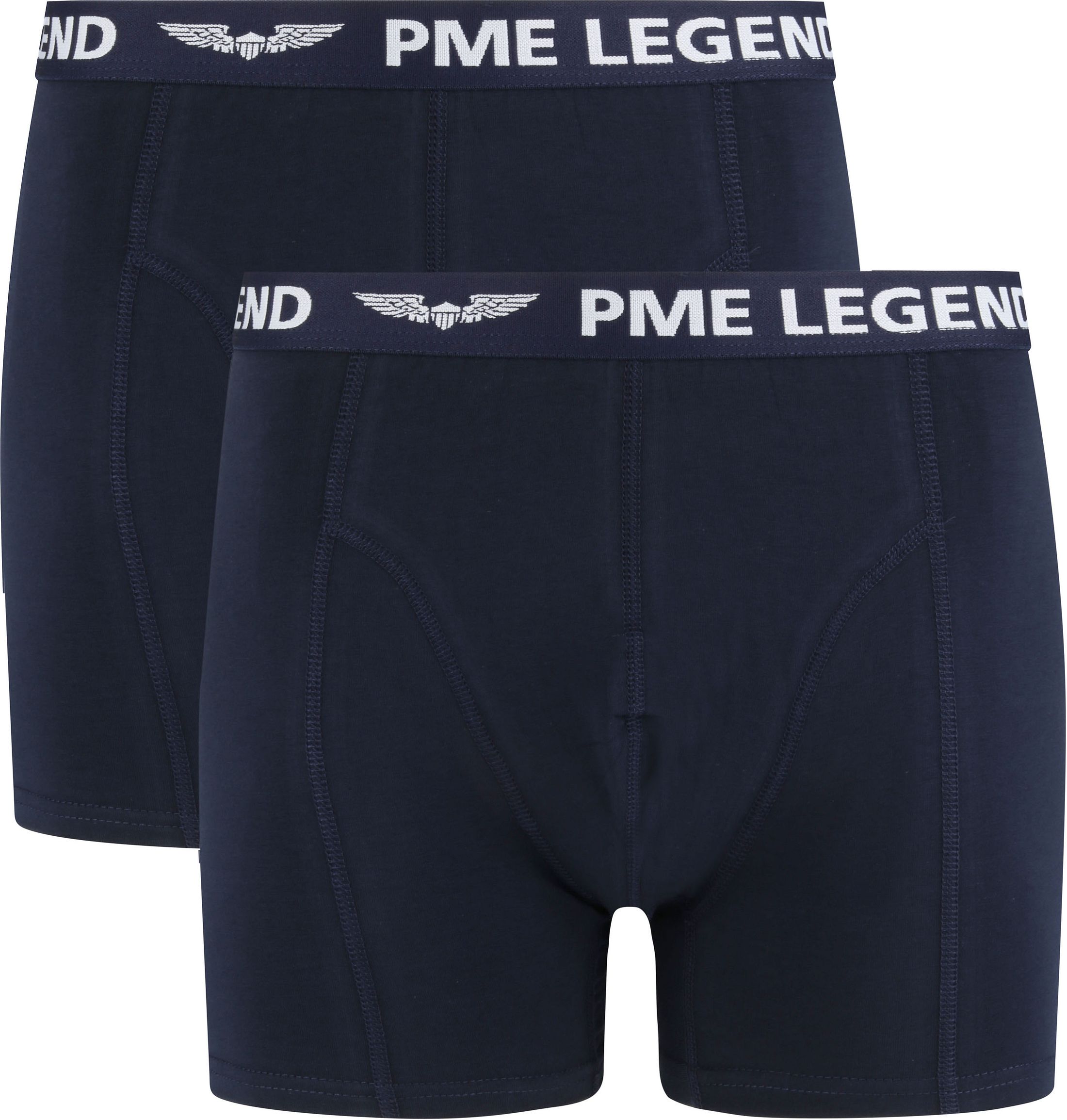PME Legend Boxershorts 2-pack Enfärgad Mörkblå PUW00200
