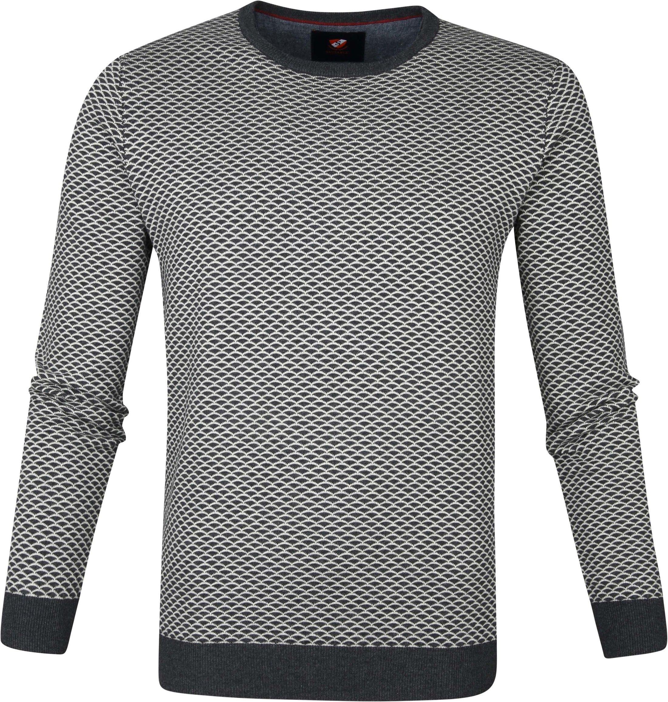 Suitable Bomullsmyk Pullover Grå Print SPE20305ZA02ST-920