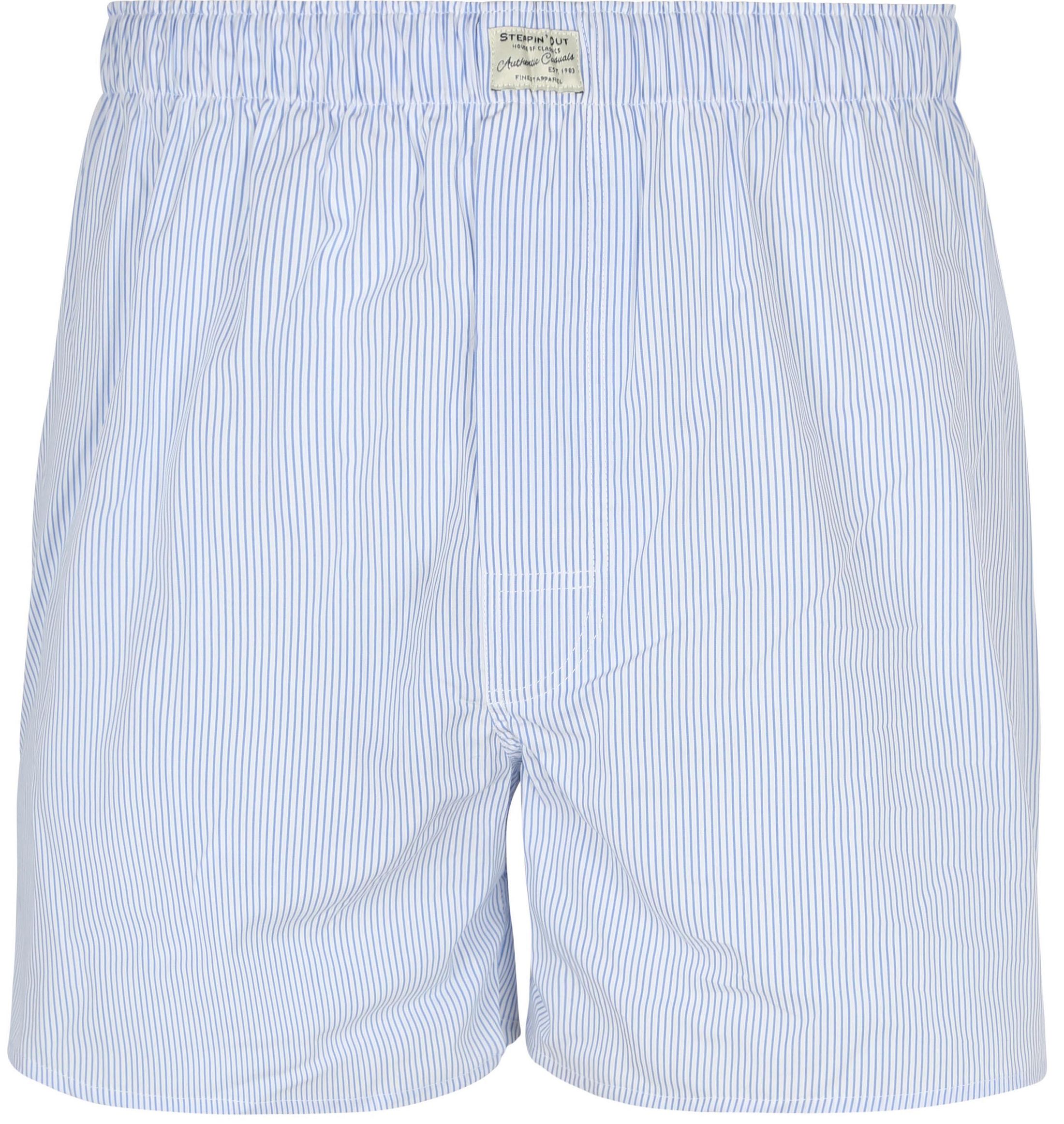 Steppin' Out Boxershorts Stribet Blå SM1601.0021-2001