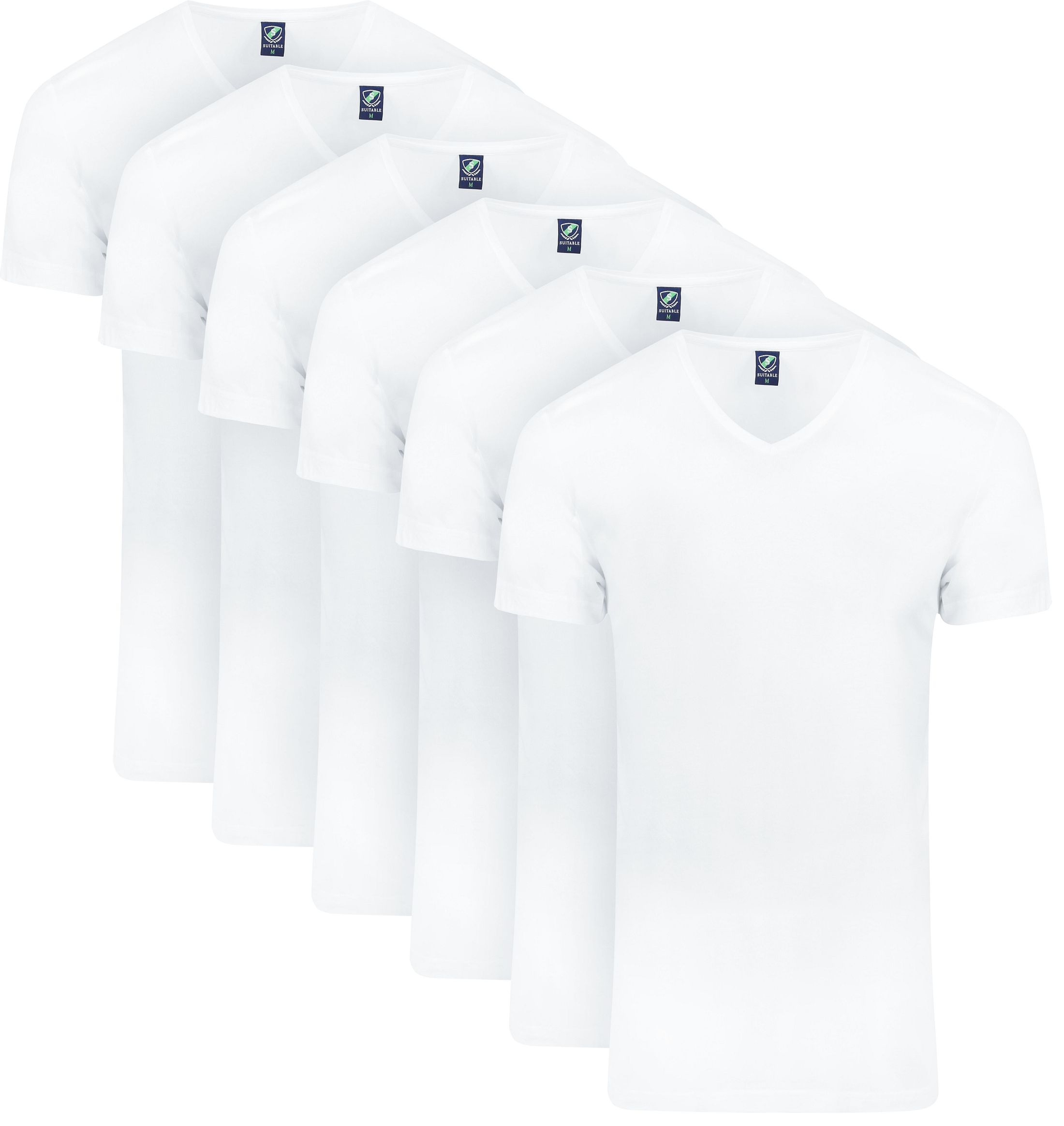 Suitable T-shirt Biały 3120 V-Bamb Vibambo 6-pack