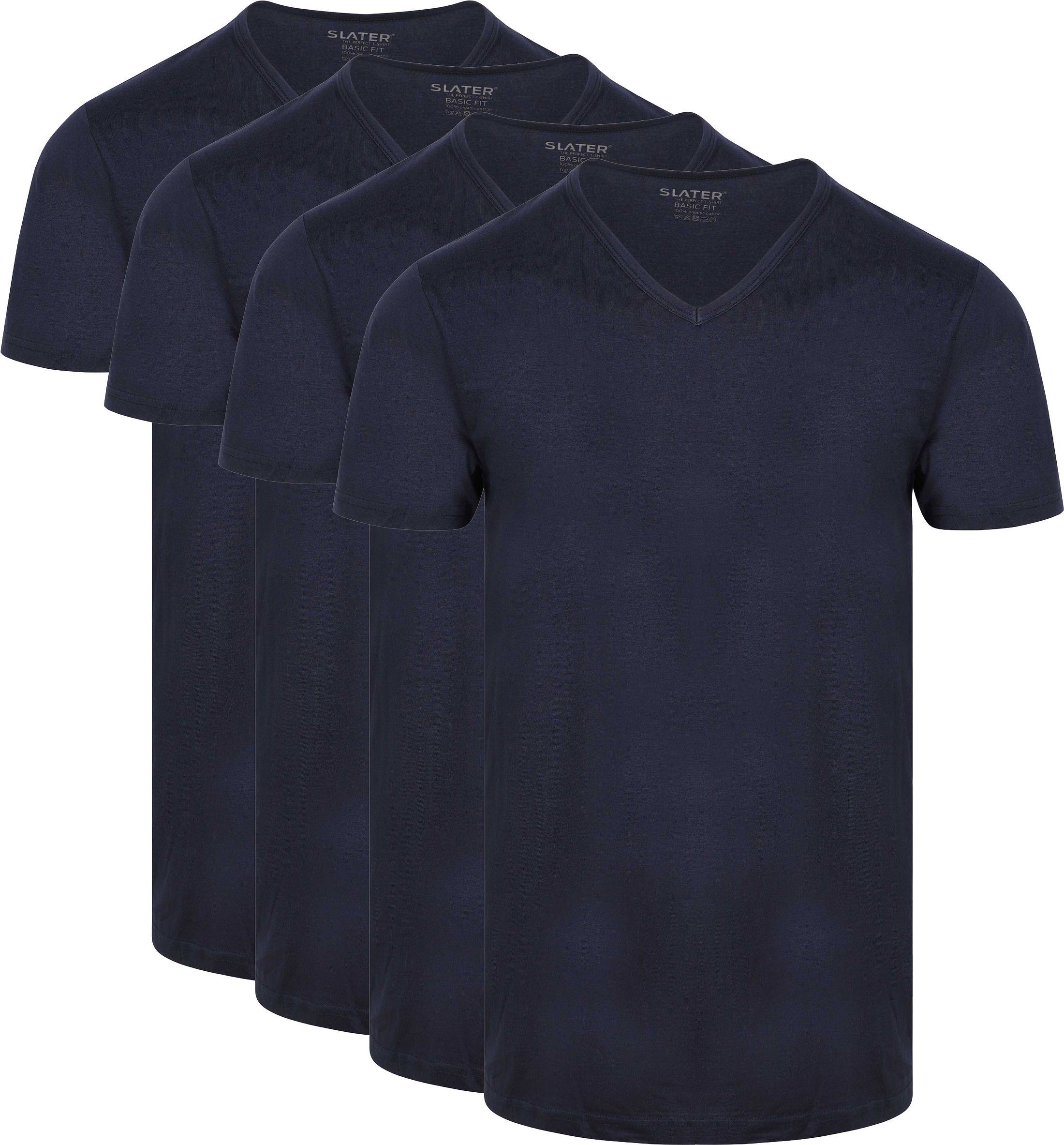Slater T-shirt Granatowy 7610-400 4-pack