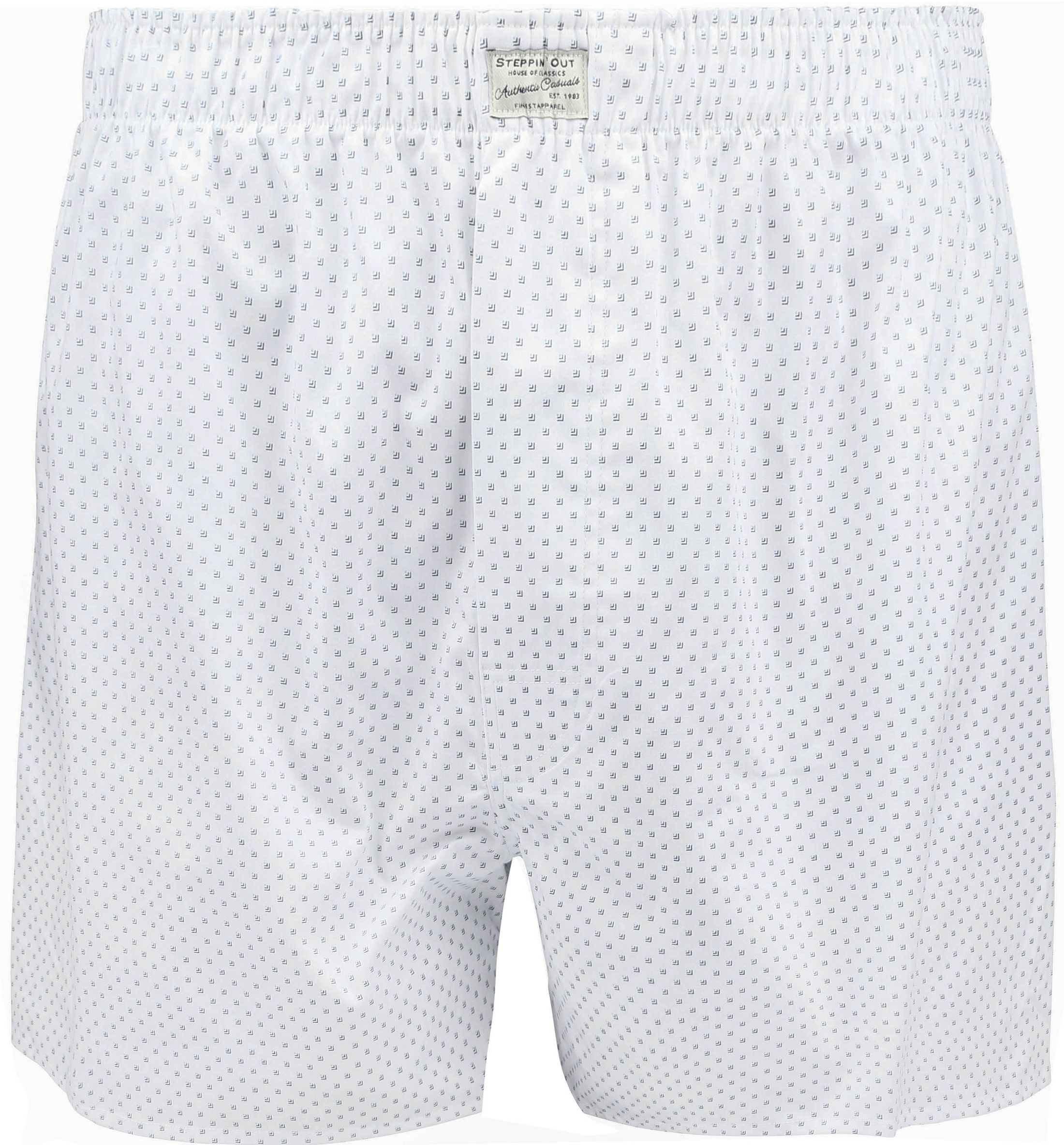 Køb Steppin' Out boxershorts med print, hvid SM1601.0018-9000 | Suitable