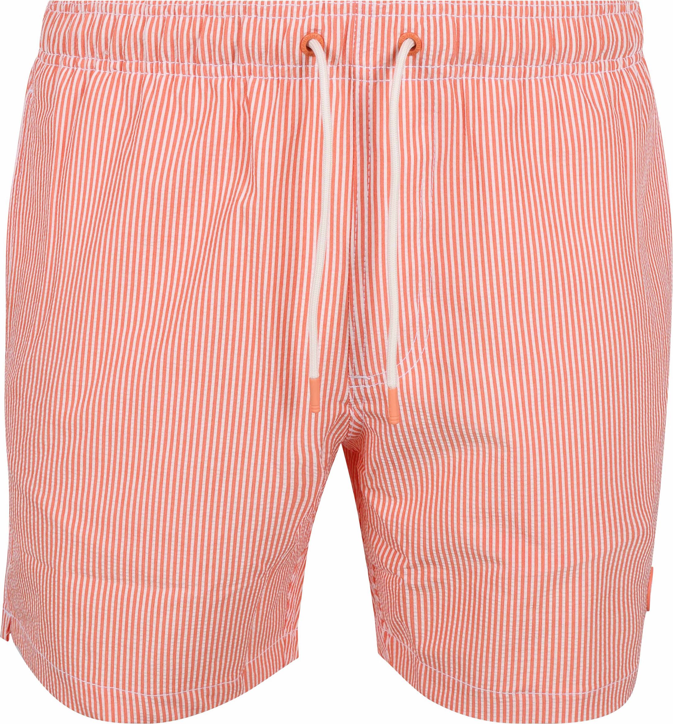 Shiwi Badshorts Pete Seersucker Stripe Orange Storlek S
