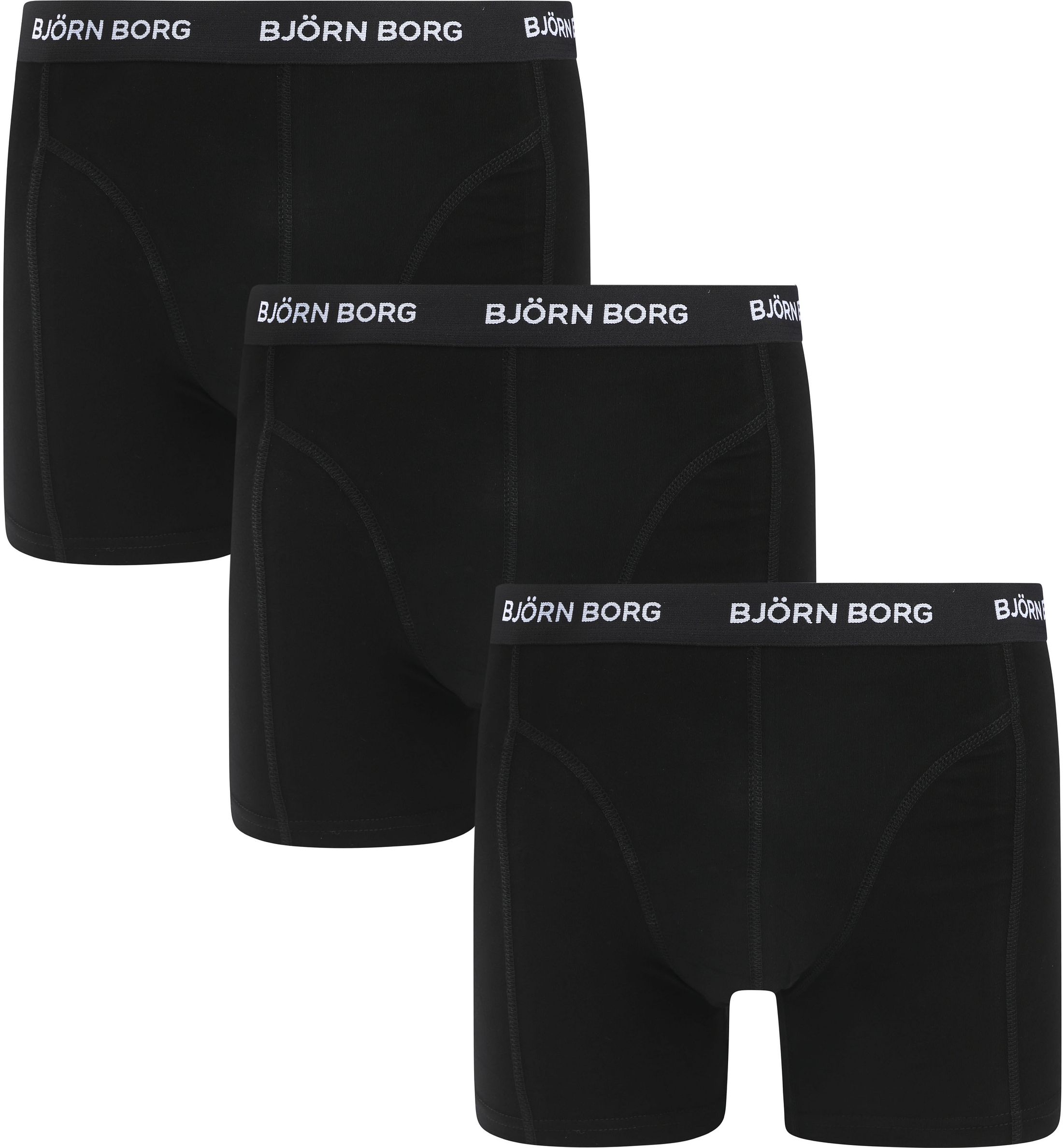 Bjorn Borg Cotton Stretch Boxers 3Pack Zwart 10004232-MP001 kopen | Suitable