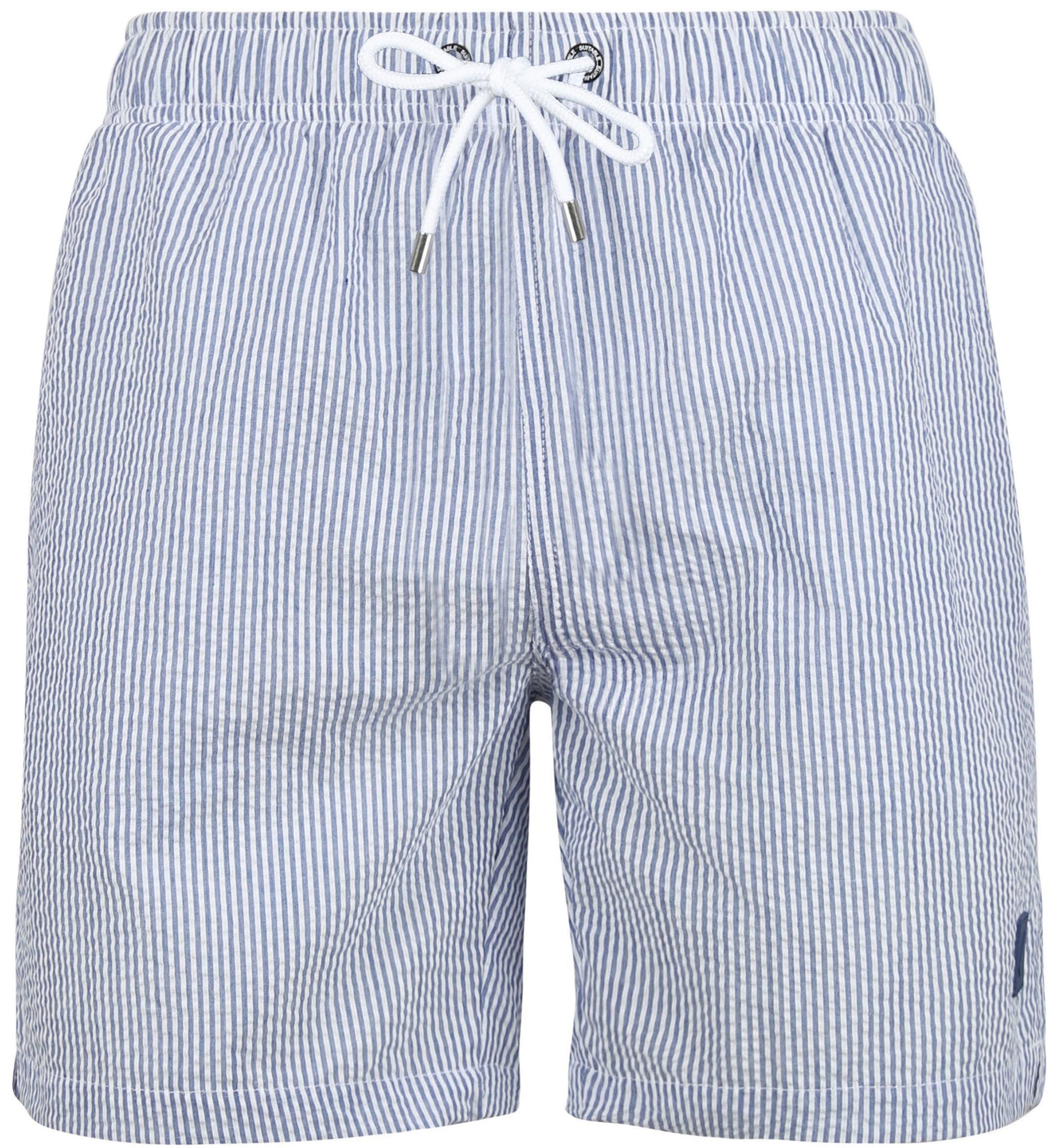 Suitable Badeshorts Stripe Seersucker Blå SW-ST-24-03-BLUE