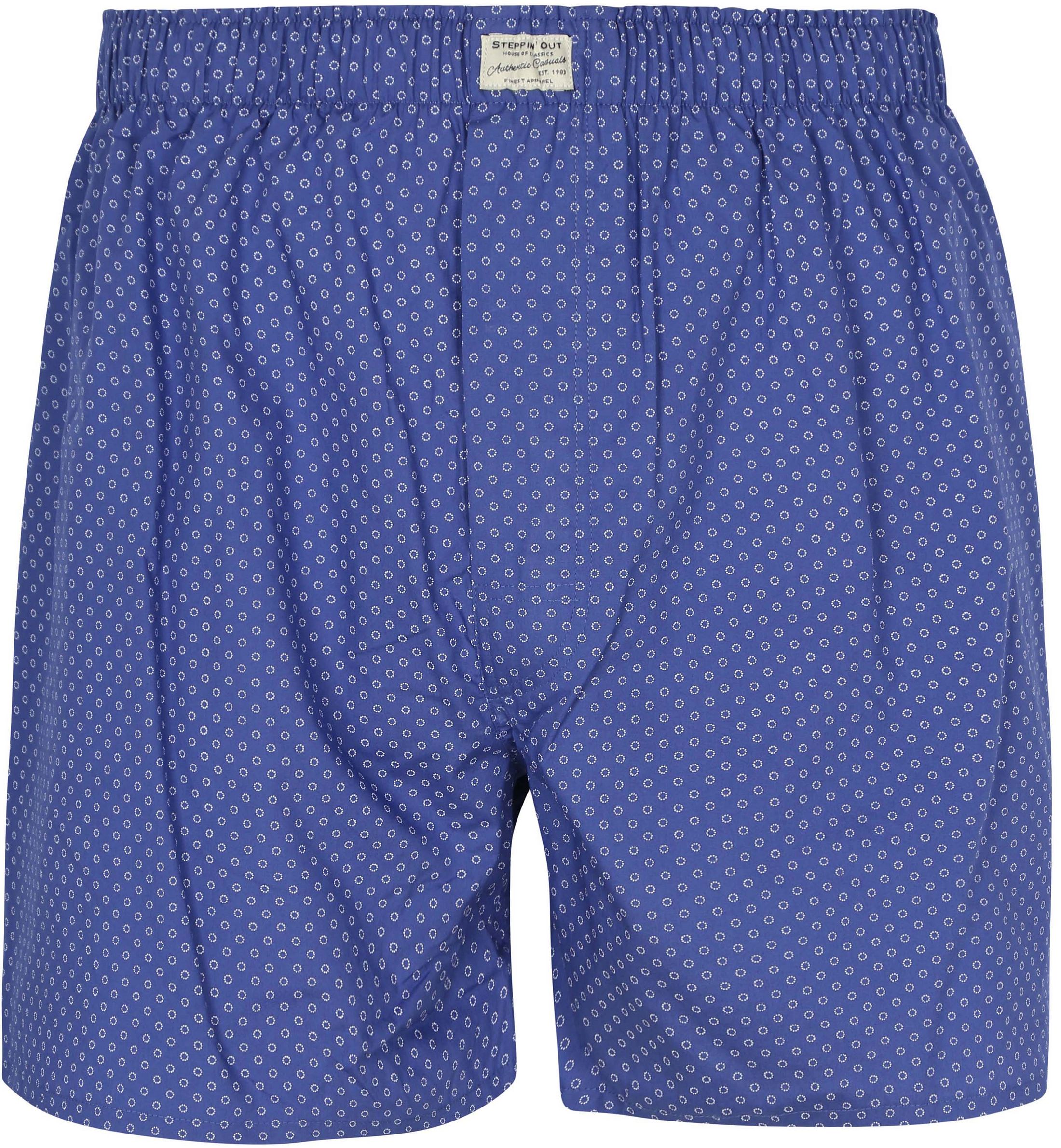 Steppin' Out Boxershorts Mönstrad Blå SM1601.0029-2000