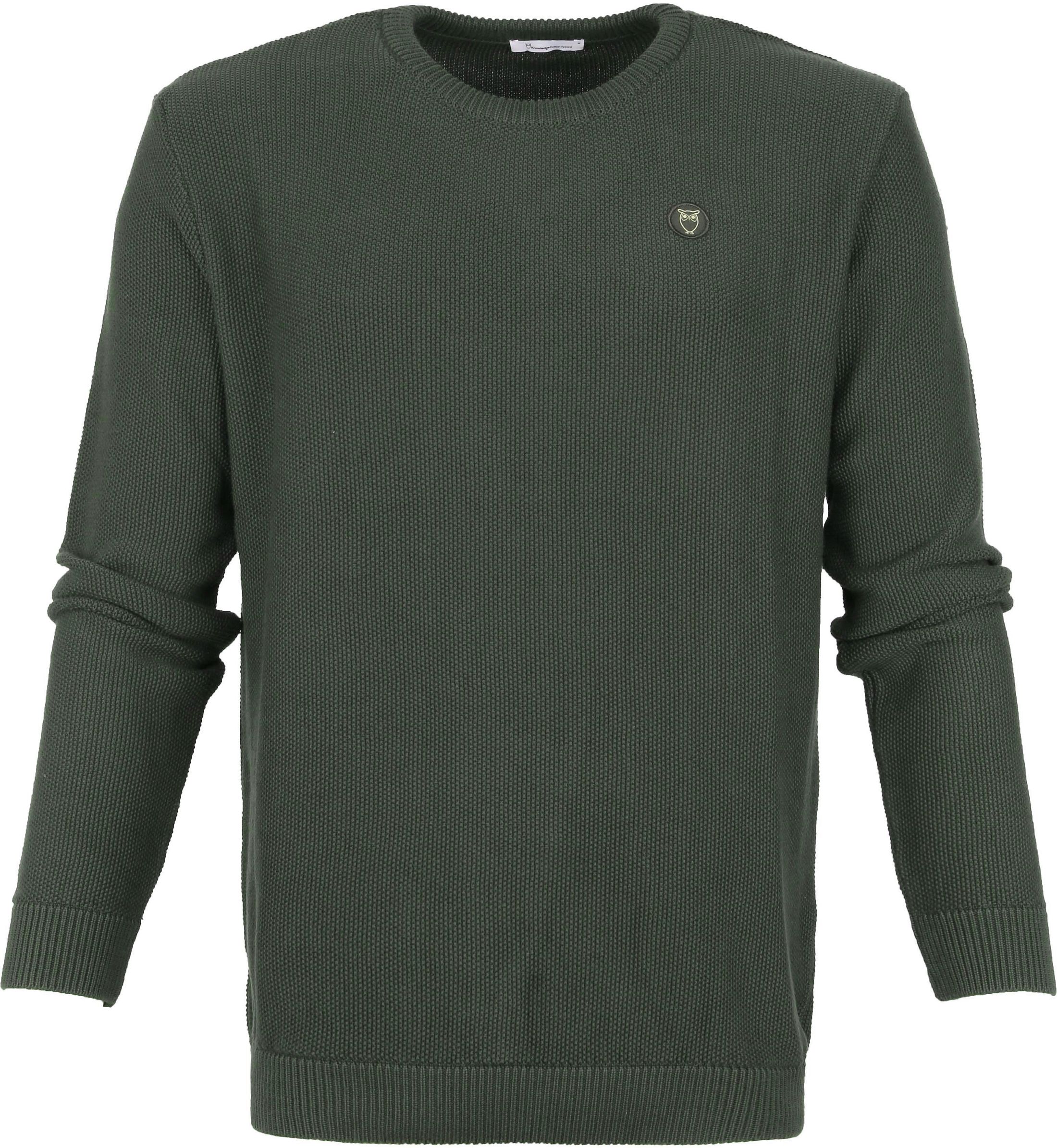 KnowledgeCotton Apparel Genser Field Mørkegrønn 80601-1090