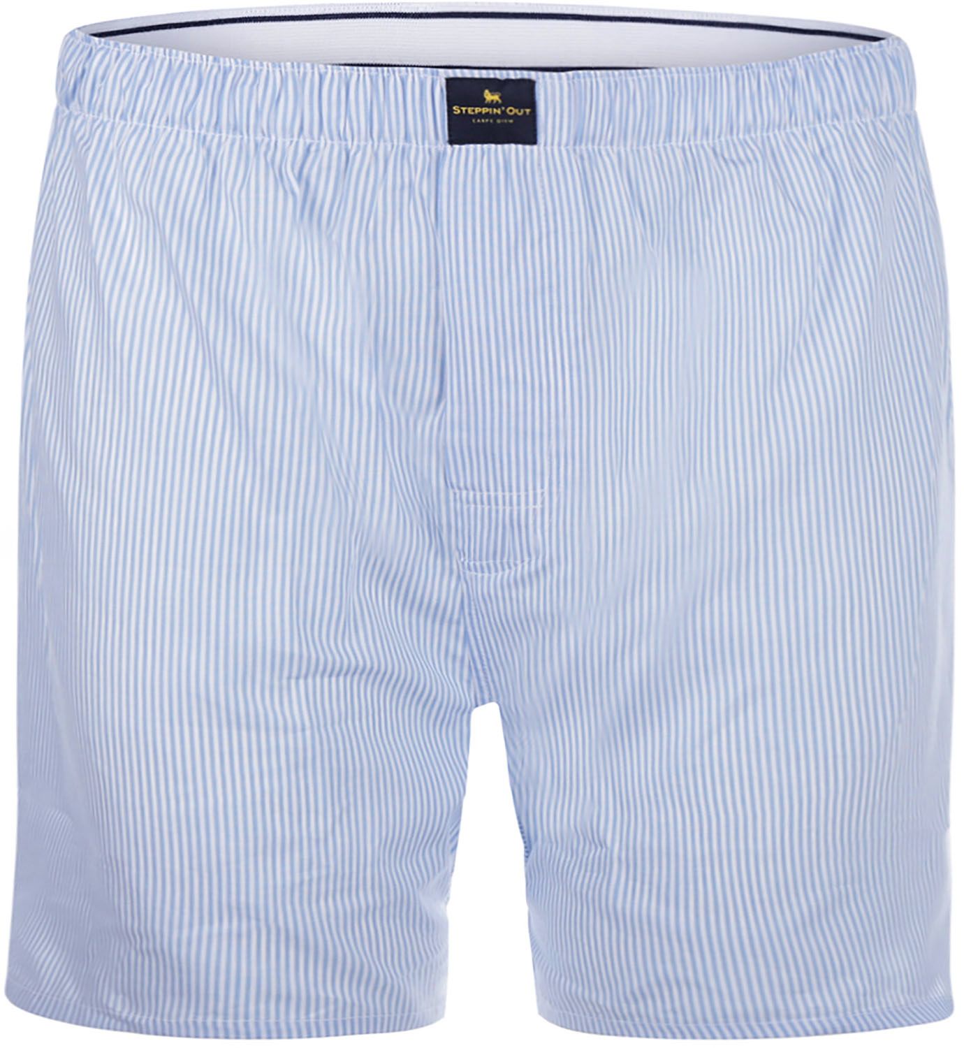 Steppin' Out Boxershorts i Lyseblå Striber Poplin SM232.1601.03-2001