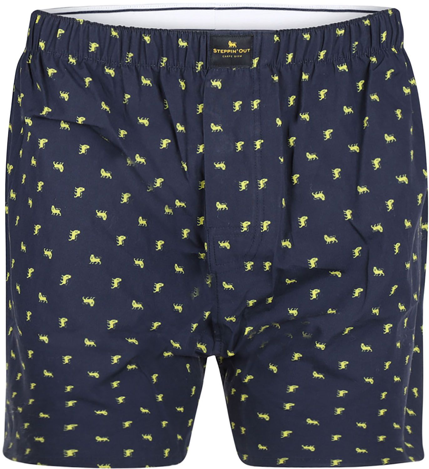 Steppin' Out Boxershorts Poplin Print i Marineblå SM232.1601.06-2100