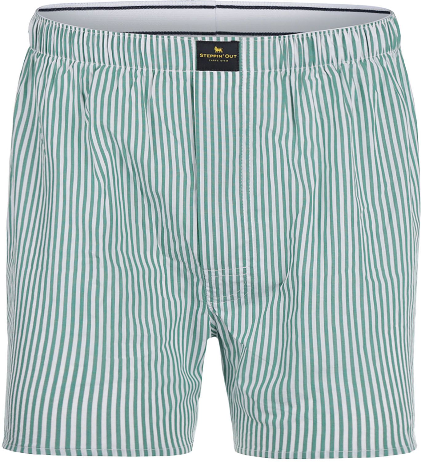 Steppin' Out randiga boxershorts i poplin Grön SM232.1601.13-5000 köp | Suitable