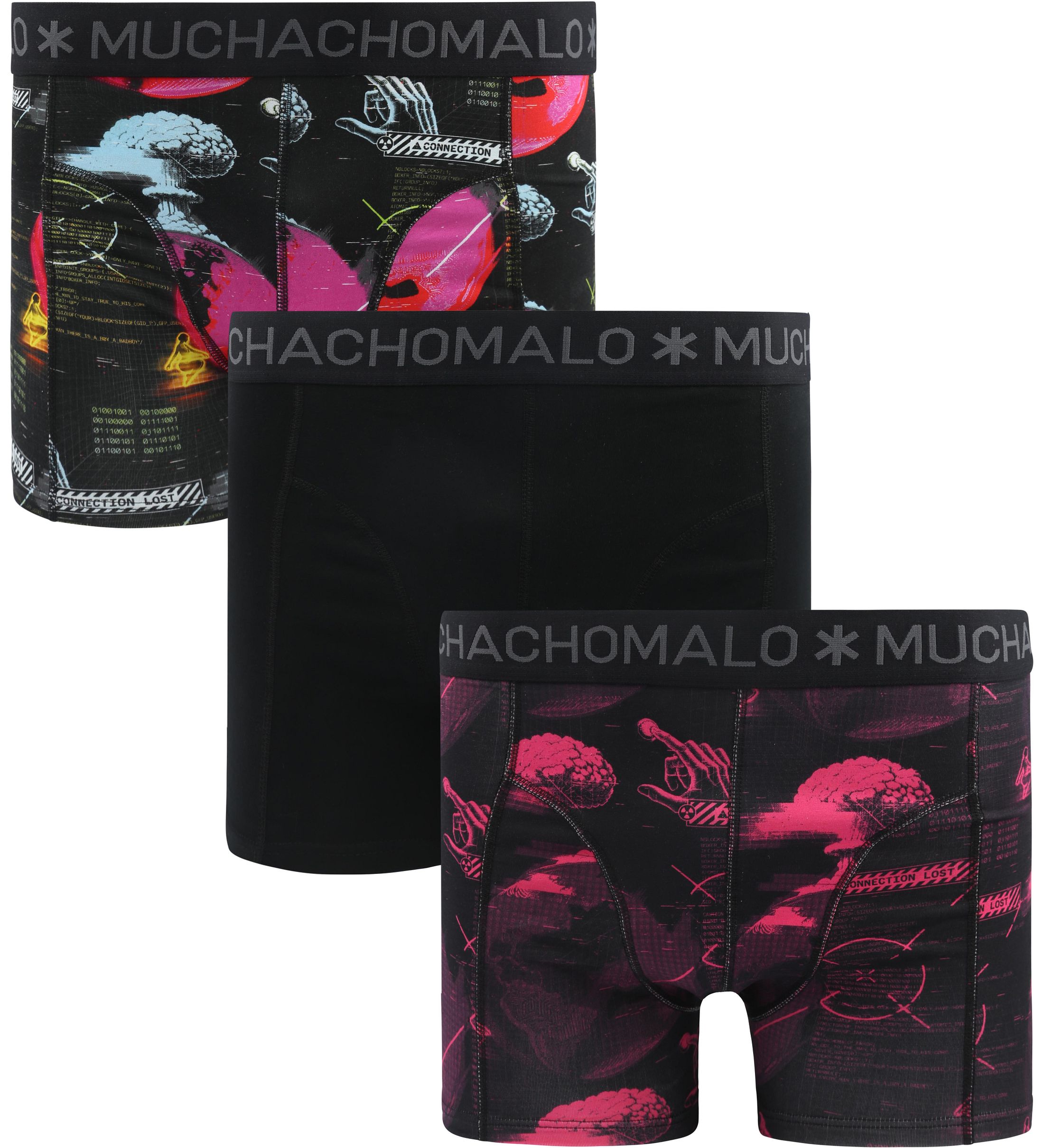Muchachomalo Boxer Negro U-BINARY1010-01-Print/Print/Black 