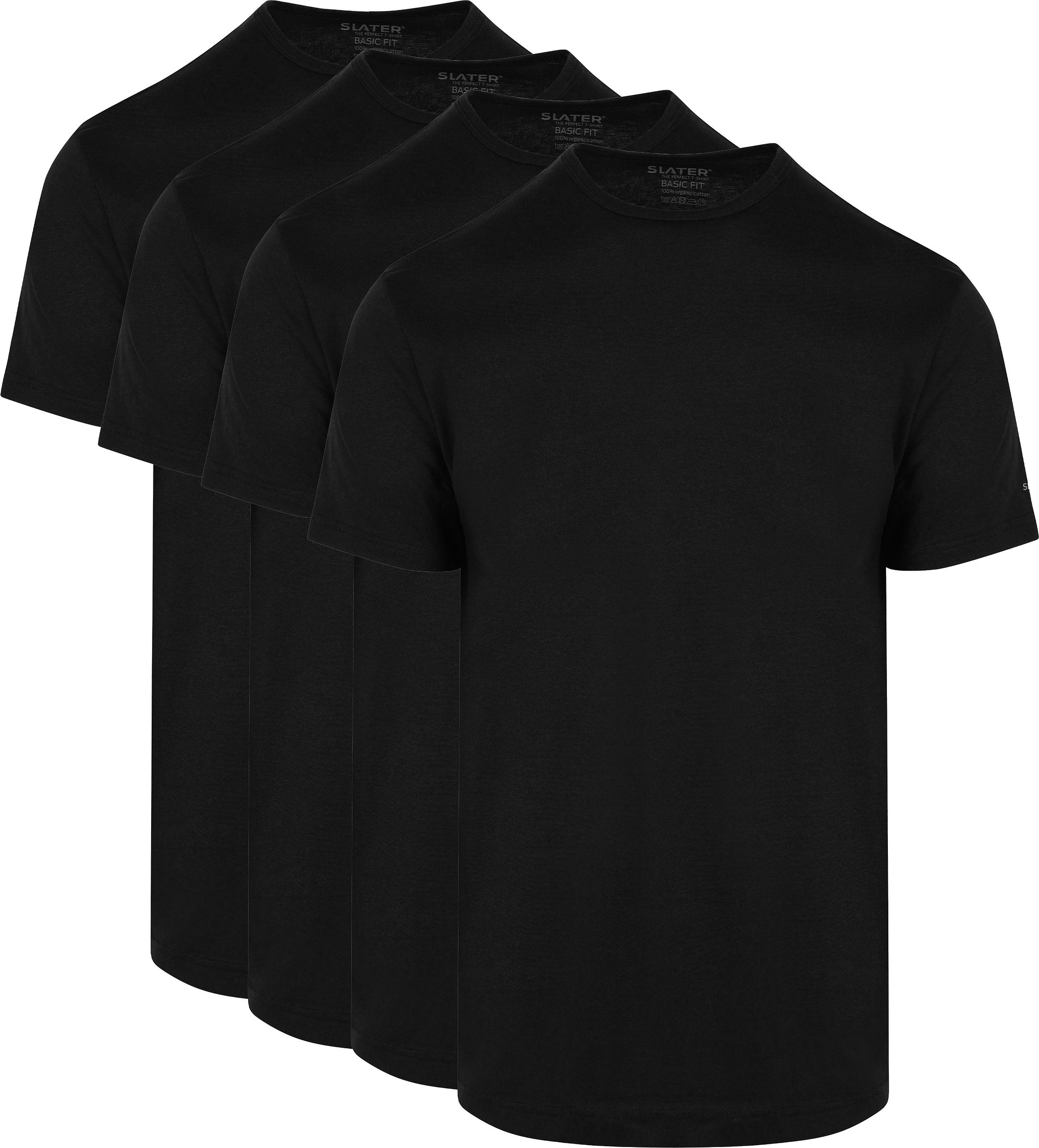Slater Camiseta Negro 7520 4-pack