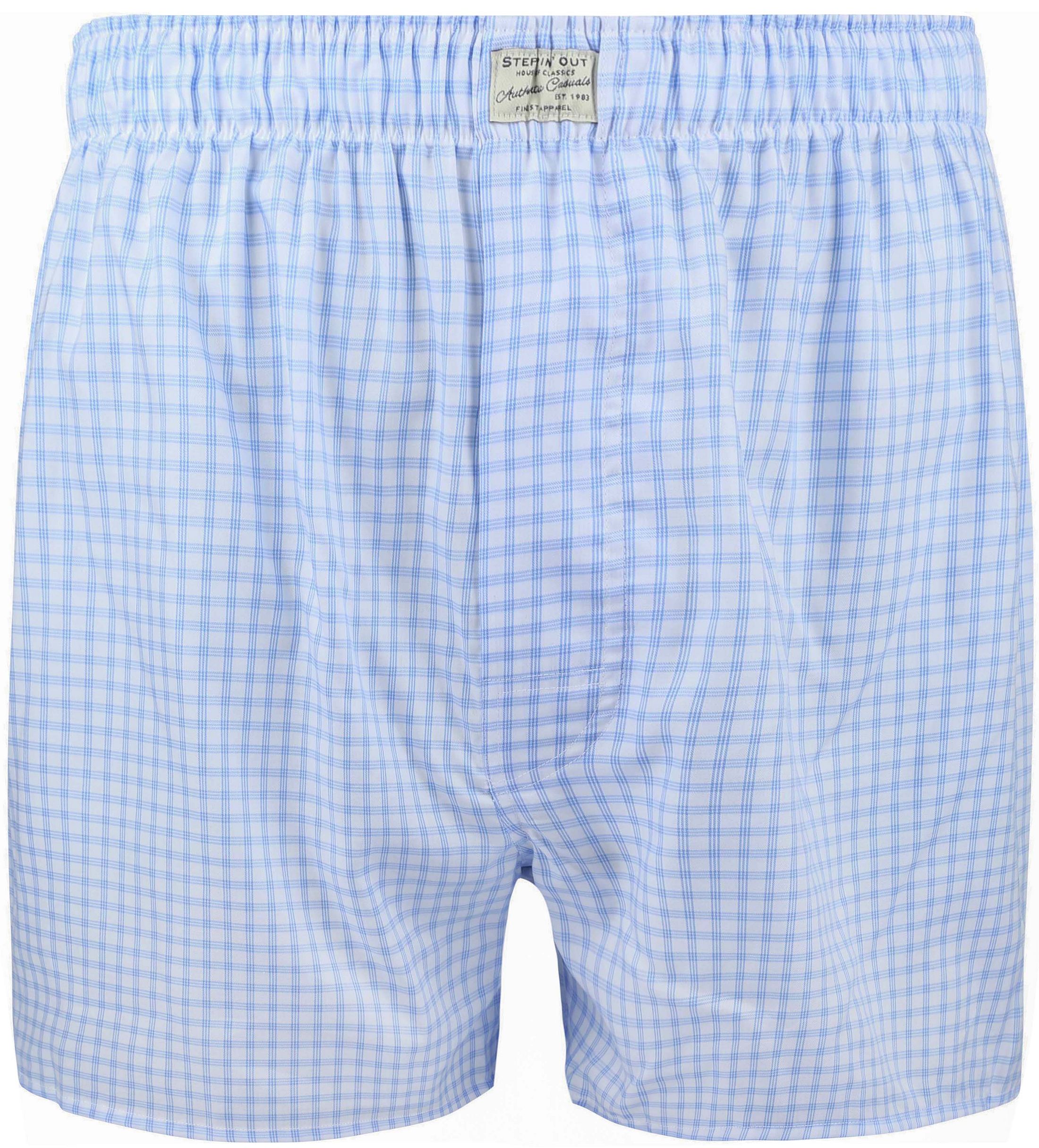 Steppin' Out Boxershort Rutig Blå SM1601.0016-2001