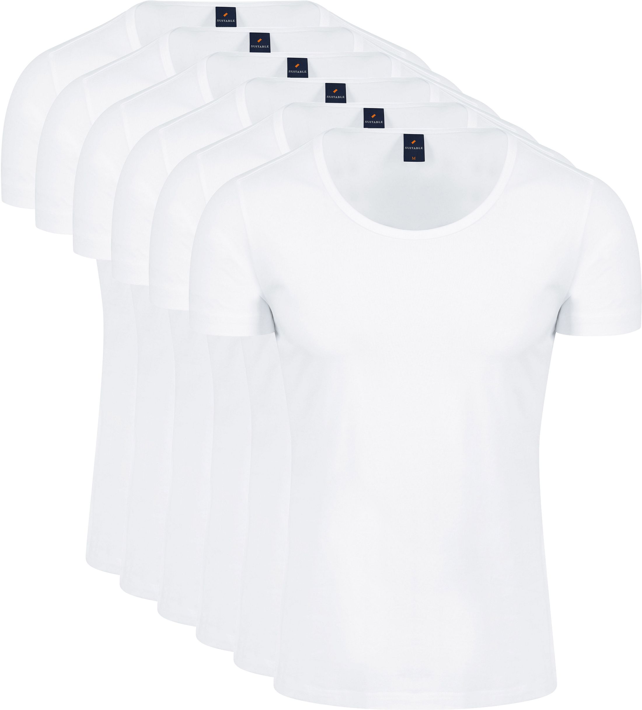 Suitable Otaru T-Shirt Breite Rundhalsausschnitt Weiß 6-Pack 145-2 O 95/5 Otaru kaufen | Suitable
