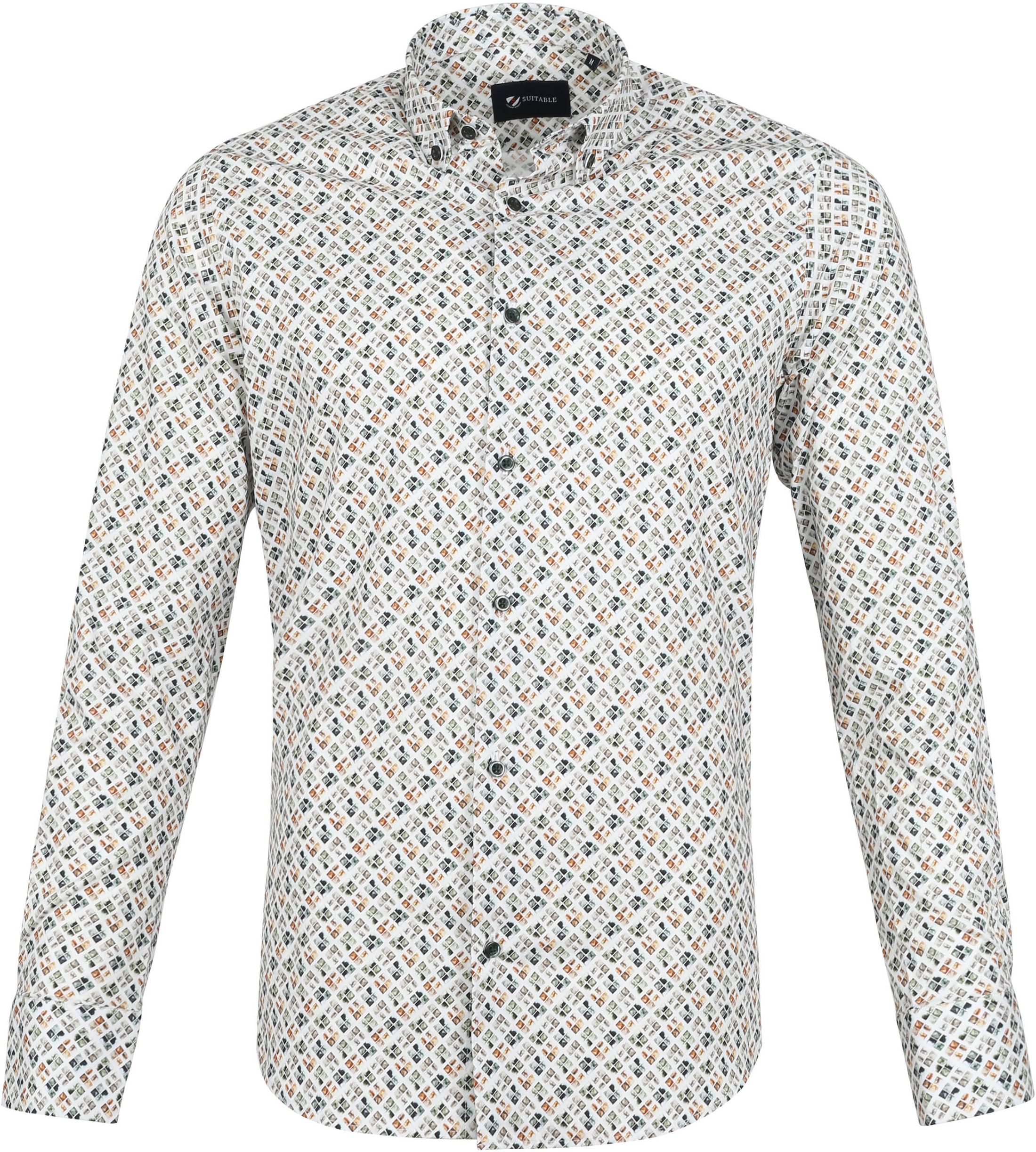 Suitable Overhemd BD Dessin Groen SC-01 Green carre kopen | Suitable