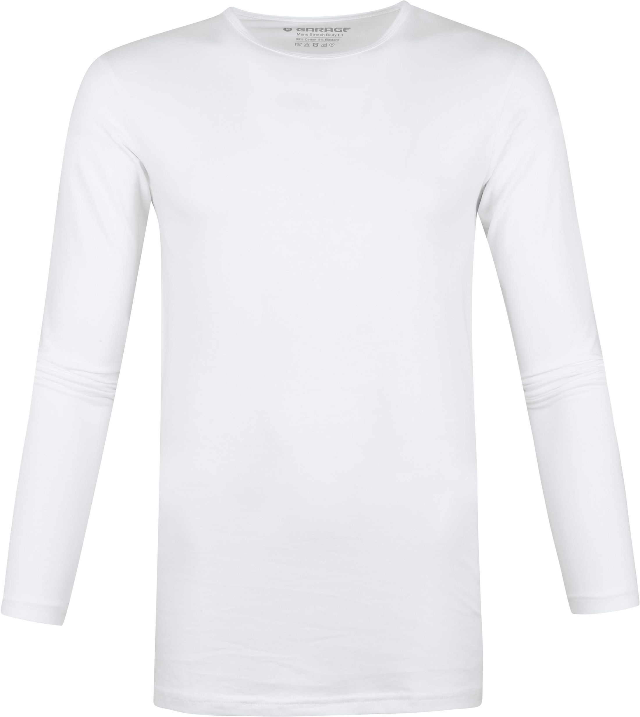 Garage Basic långärmad T-shirt i stretchmaterial Vit 0208-930