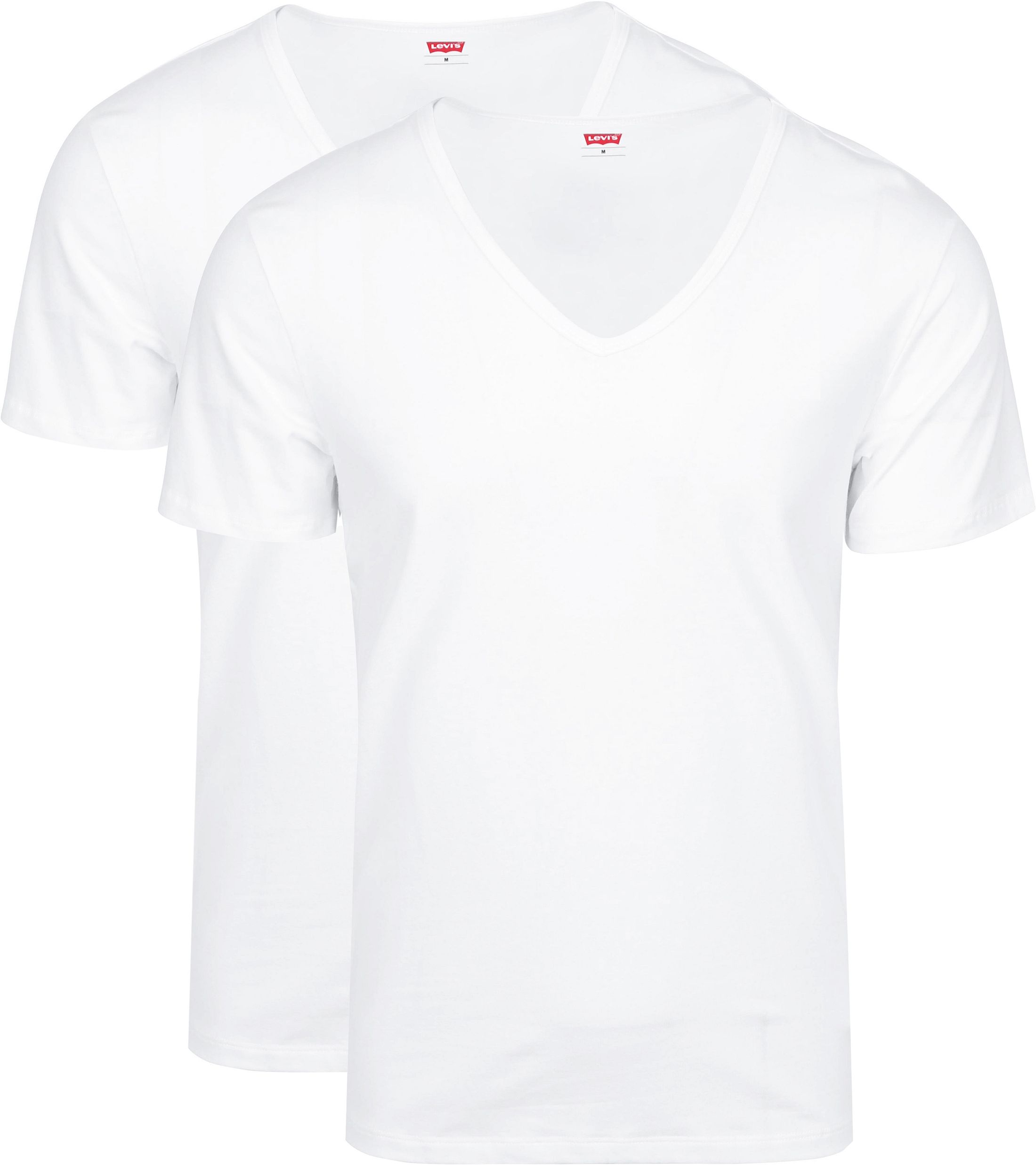 Køb Levi's T-shirt med V-hals, Hvid, 2-Pak 905056001-300 | Suitable