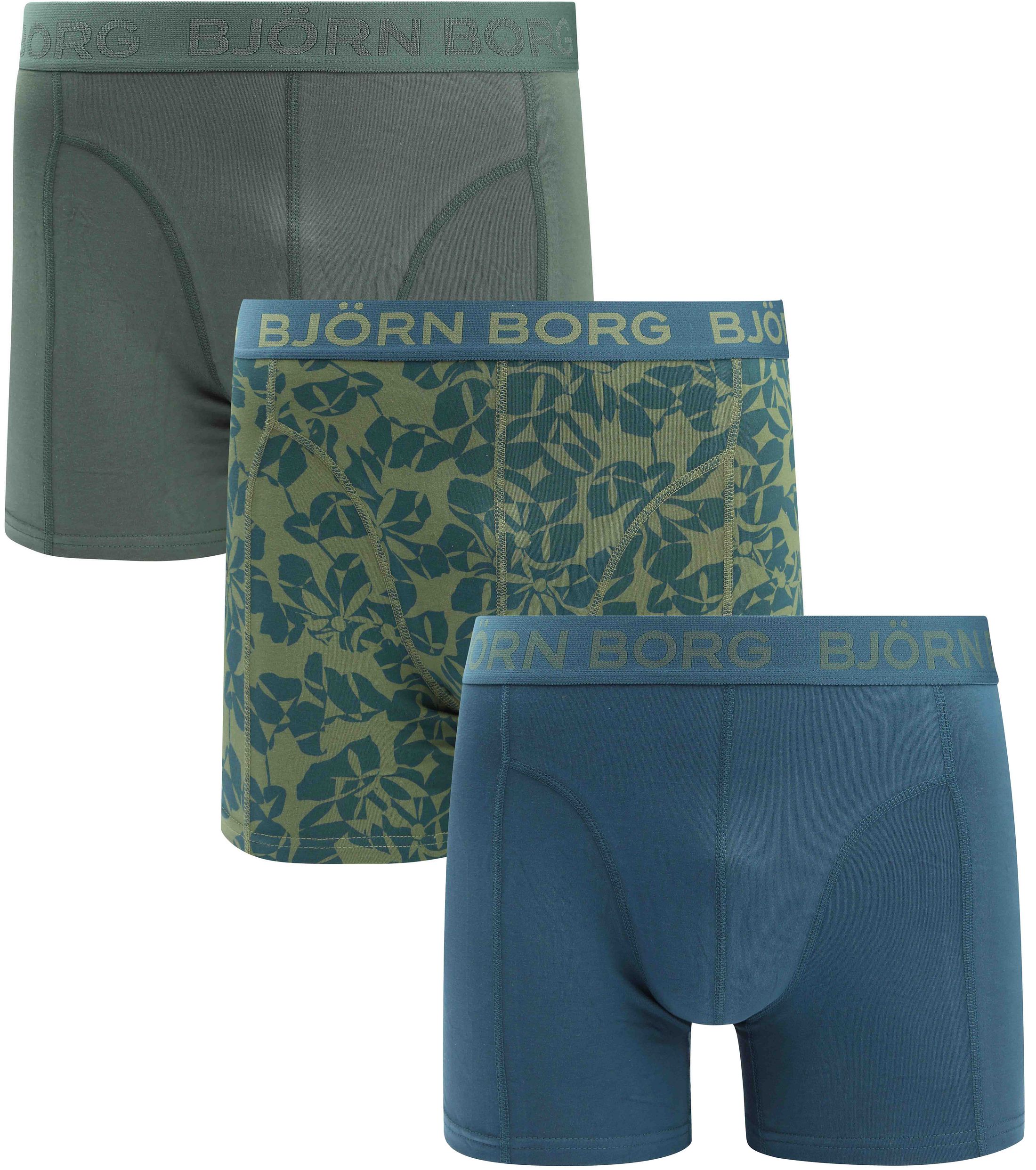 Björn Borg Boksershorts 3-pakning Stretch Grønn 10005182-MP003