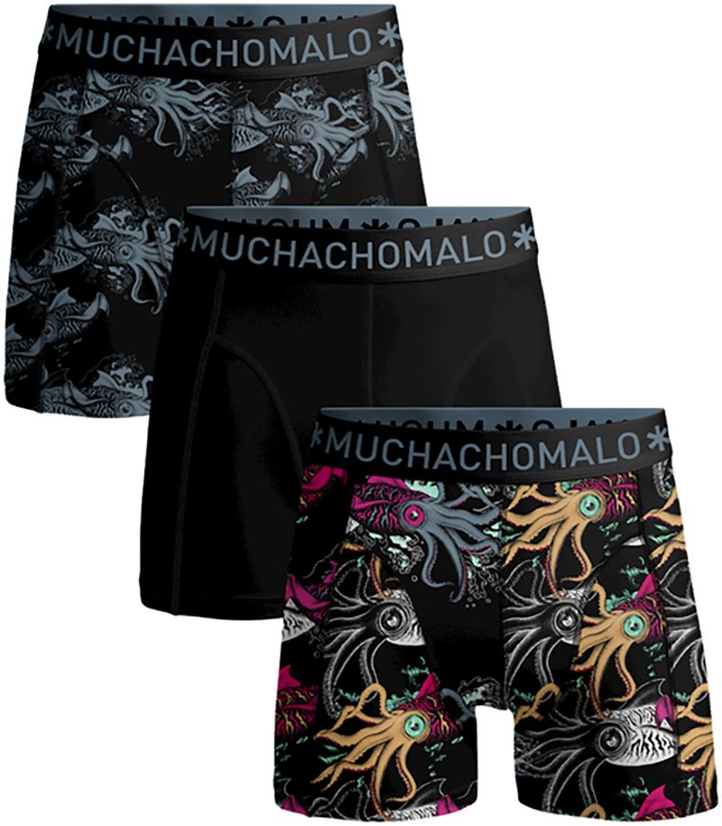 Muchachomalos Boxershorts 3-pack med Calamari 1010 U-CALAMARI1010-01-Print/Print/Black