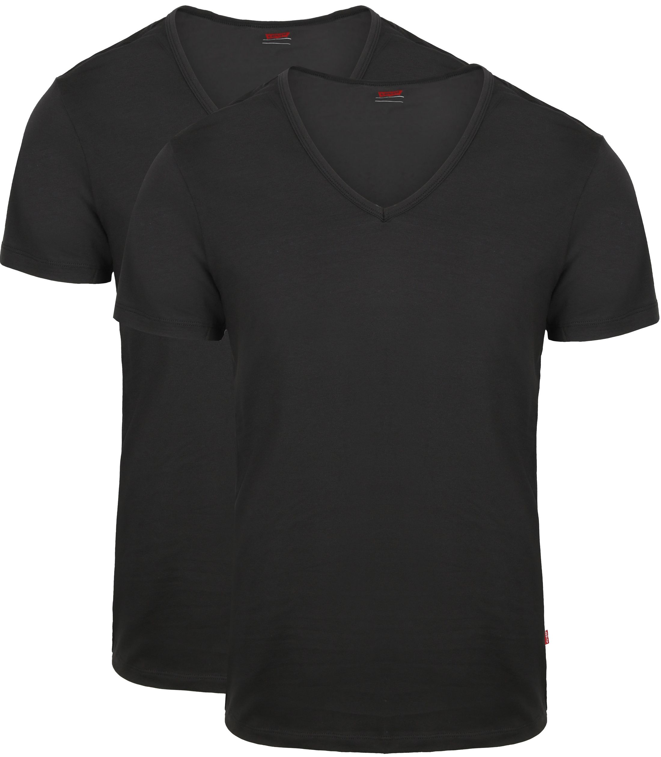 Levi's T-shirt V-Neck Svart 2Pack 701238694-884
