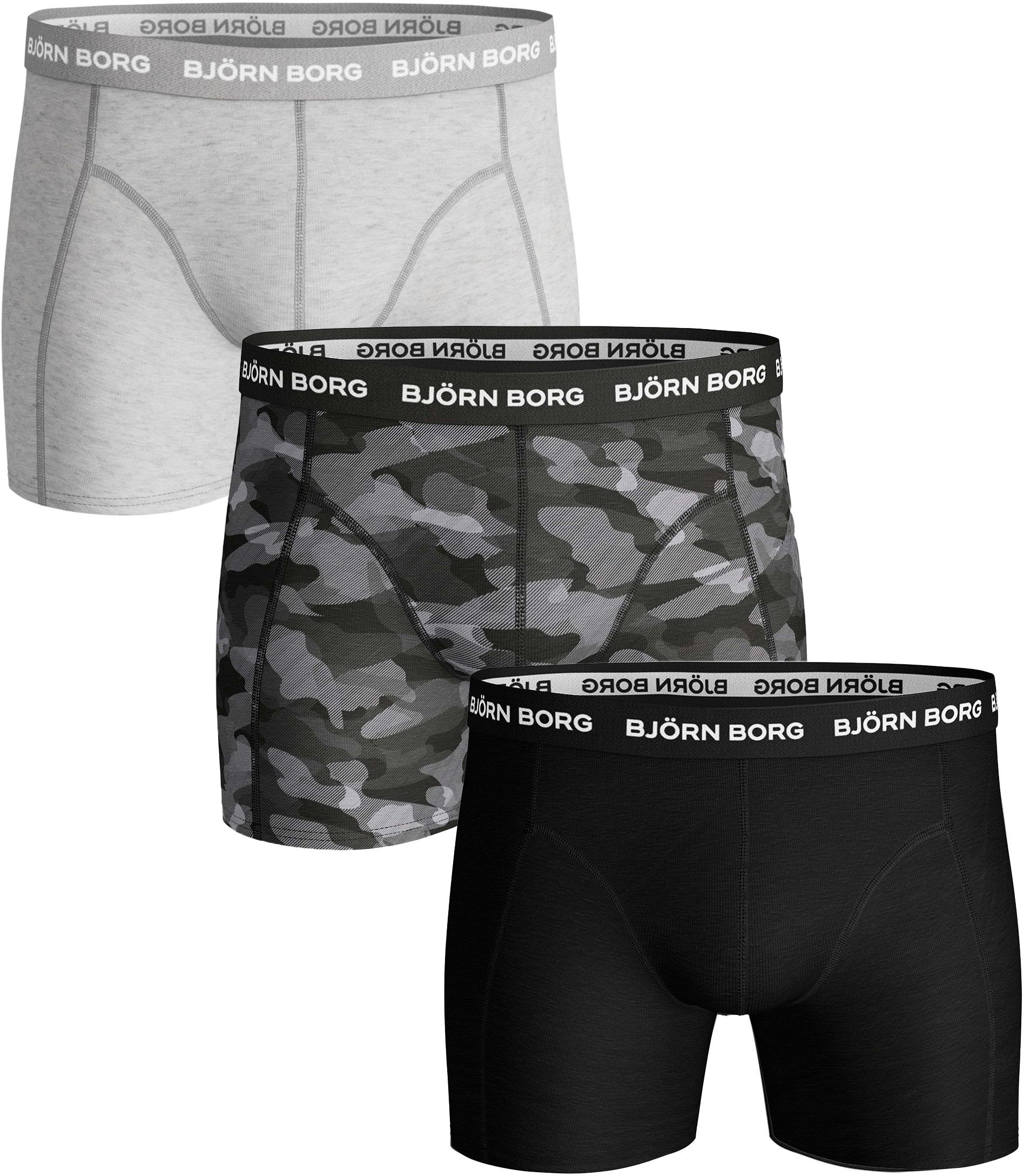 Bjorn Borg Boxers 3Pack Grijs Zwart 9999-1132 kopen | Suitable