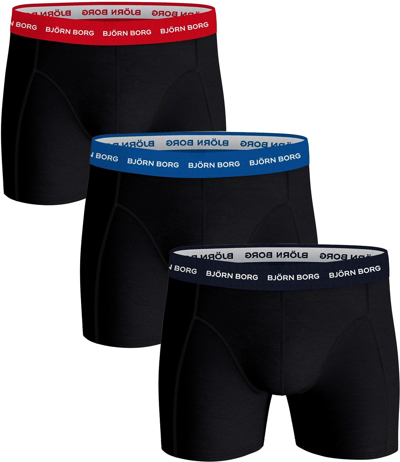 Bjorn Borg Cotton Stretch Boxers 3Pack Noir 2 10004232-MP002 commander en ligne | Suitable