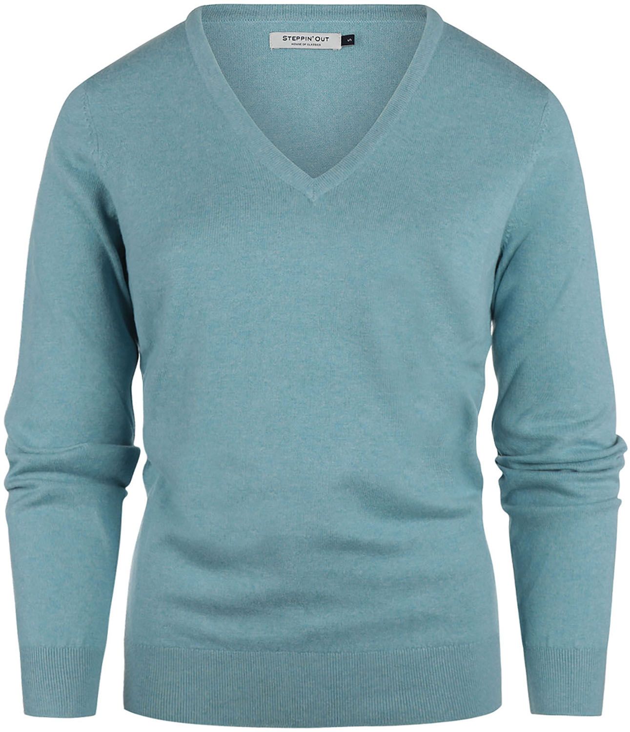 Steppin' Out Pullover Women Cashmere V-Neck Turquoise order online | SW1201.0001-2500 | Suitable Greece