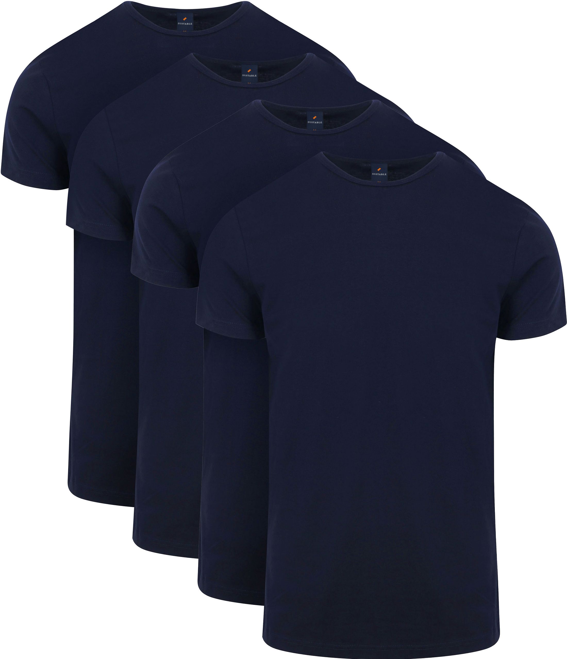 Suitable Ota T-Shirt Ronde Hals Navy 4-Pack 100-2 O Navy Ota kopen | Suitable