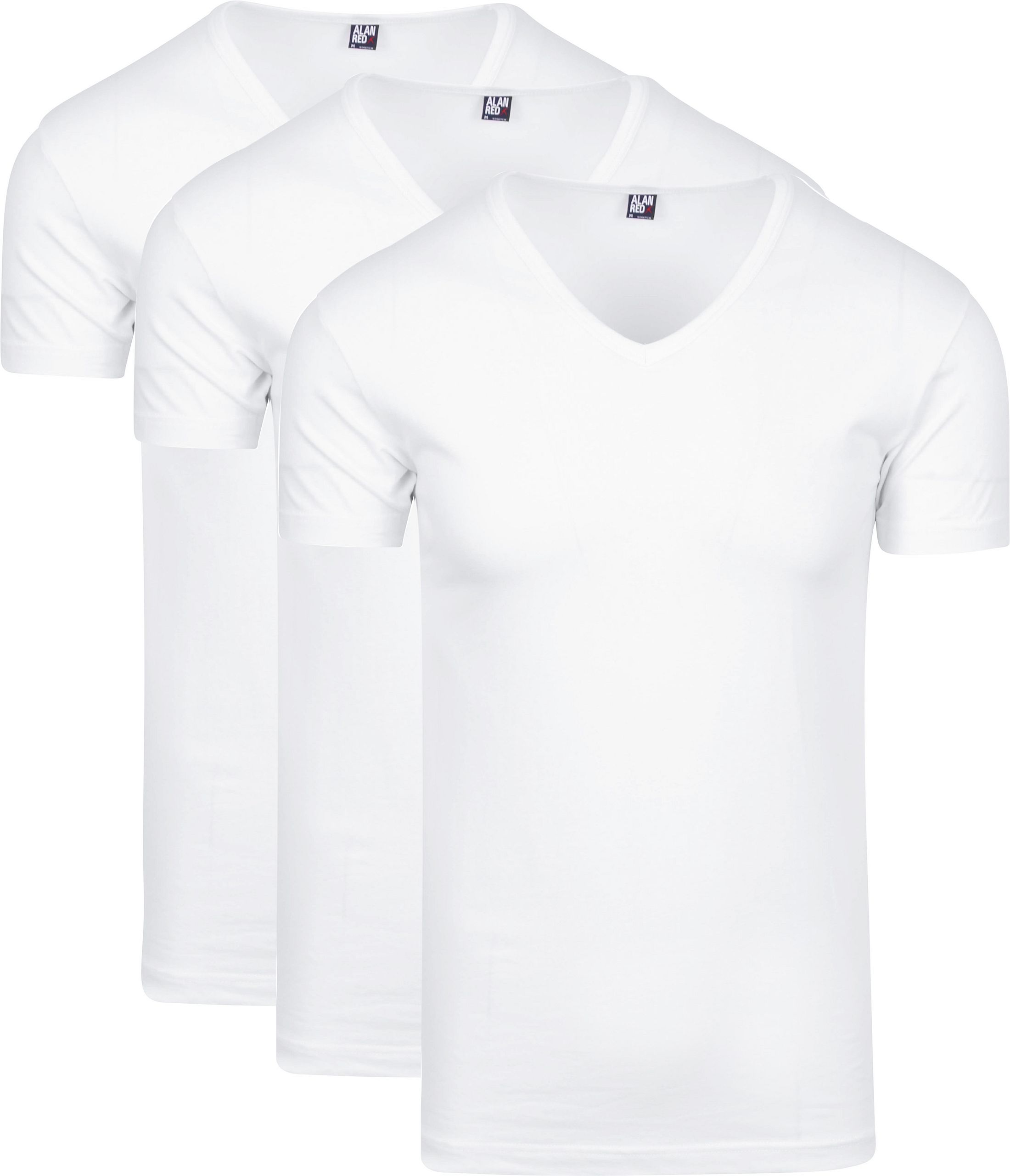 Alan Red T-shirt Biały 6681/3P/01 Oklahoma T-Shirt White 3-pack
