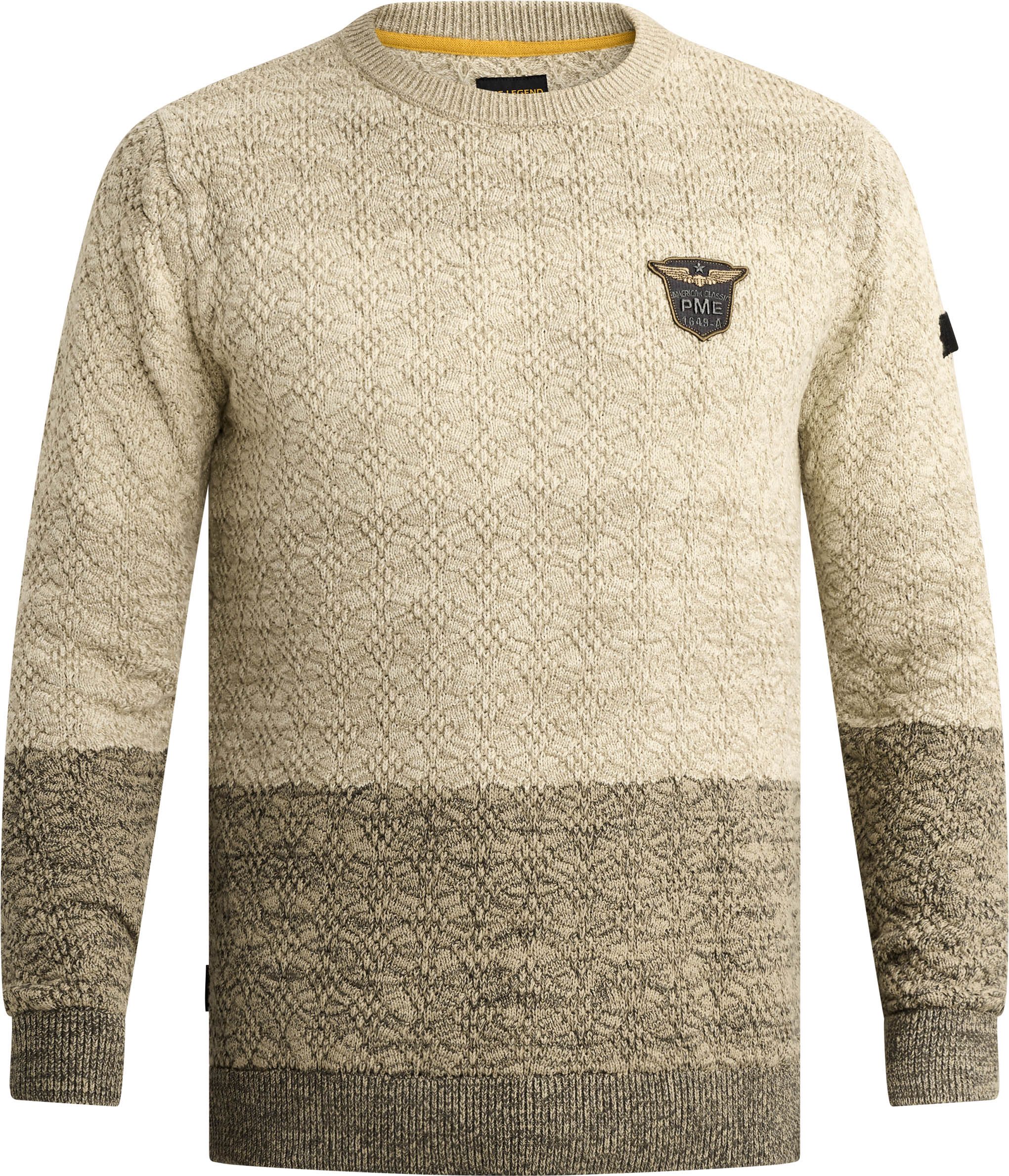 PME Legend Striped Structure Pullover Beige PKW2609334-7013 kaufen | Suitable