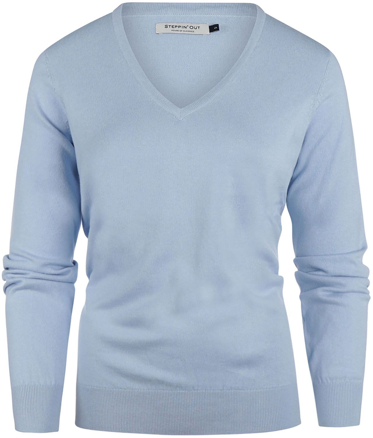Steppin' Out Women's Cashmere-Blend V-Neck Pullover Light Blue order online | SW1201.0001-2001 | Suitable Greece