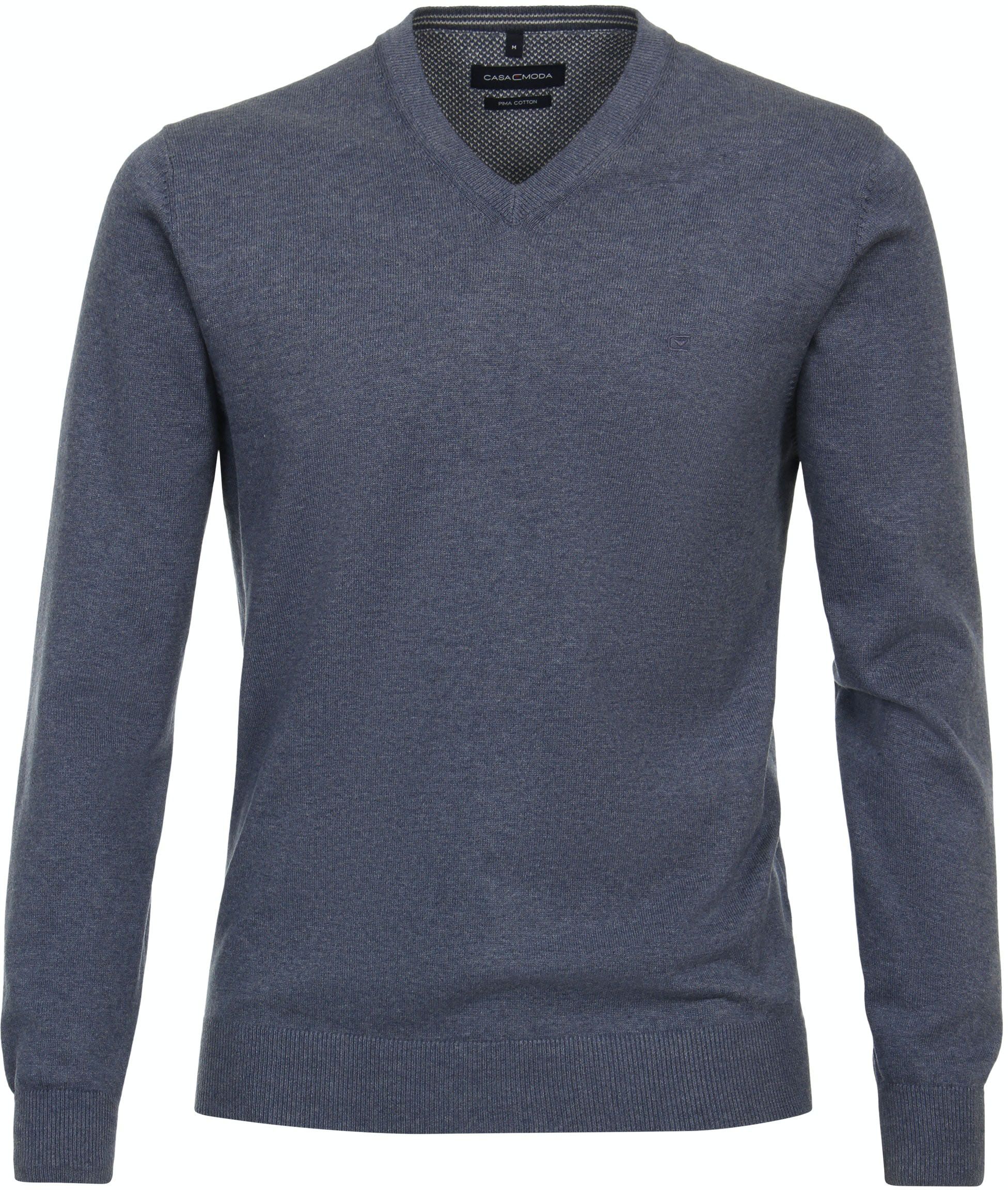 CASAMODA Pullover V-Neck Blue order online | 004430-131 | Suitable Greece